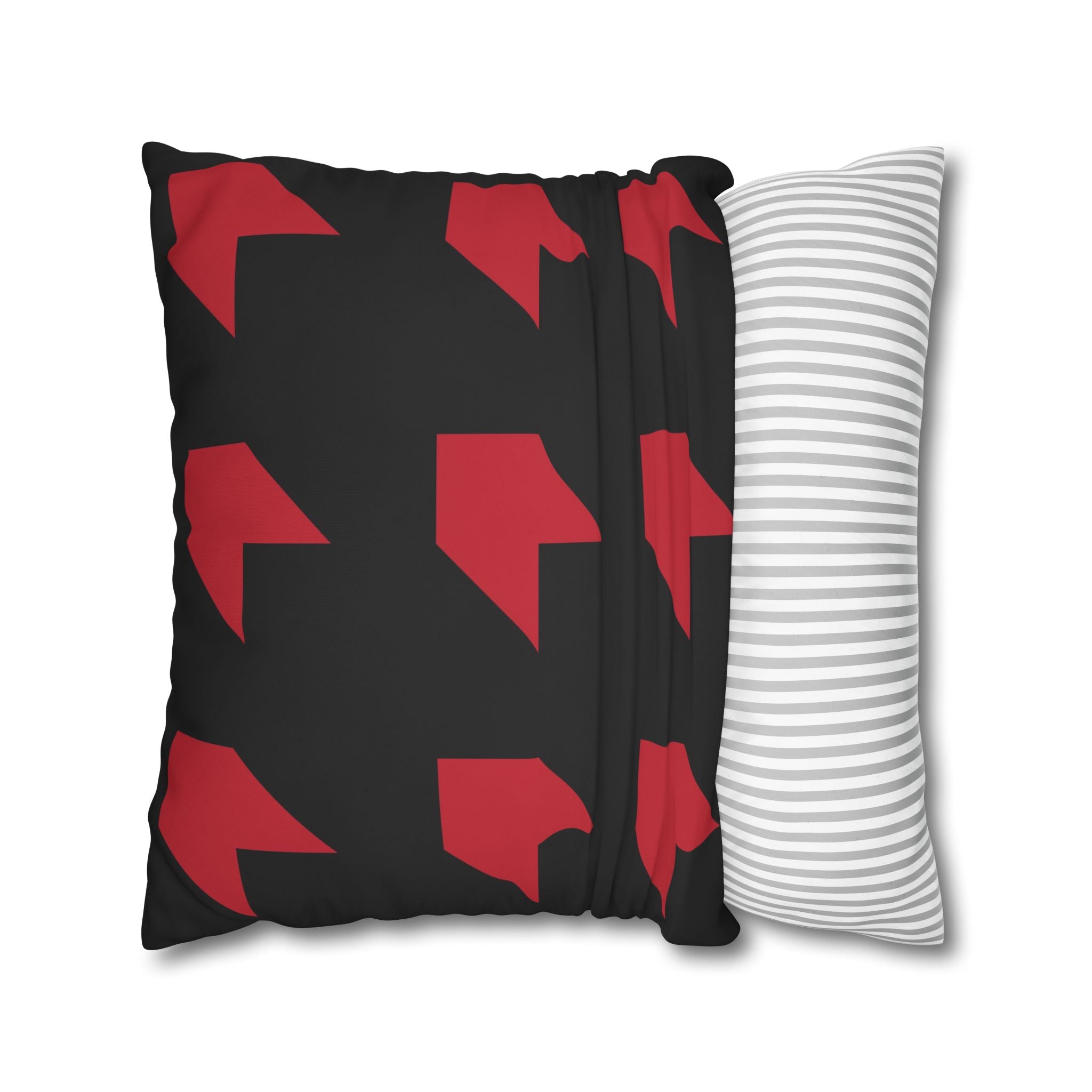 Geometric Arrow Red Pillowcase