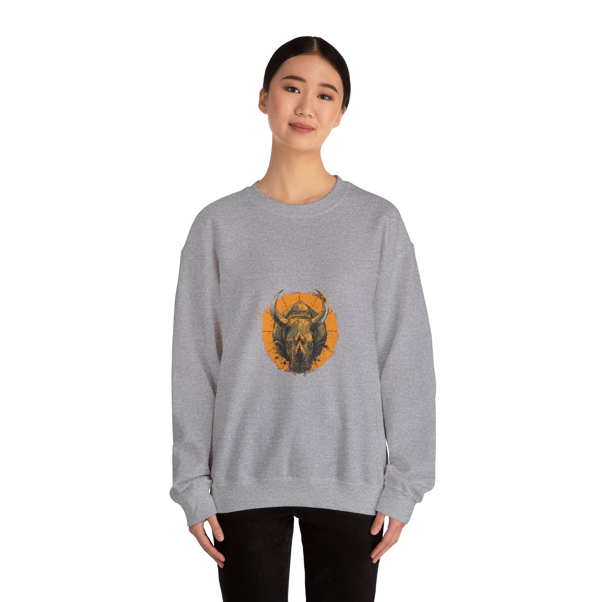 Rhino Head Grunge Sweatshirt