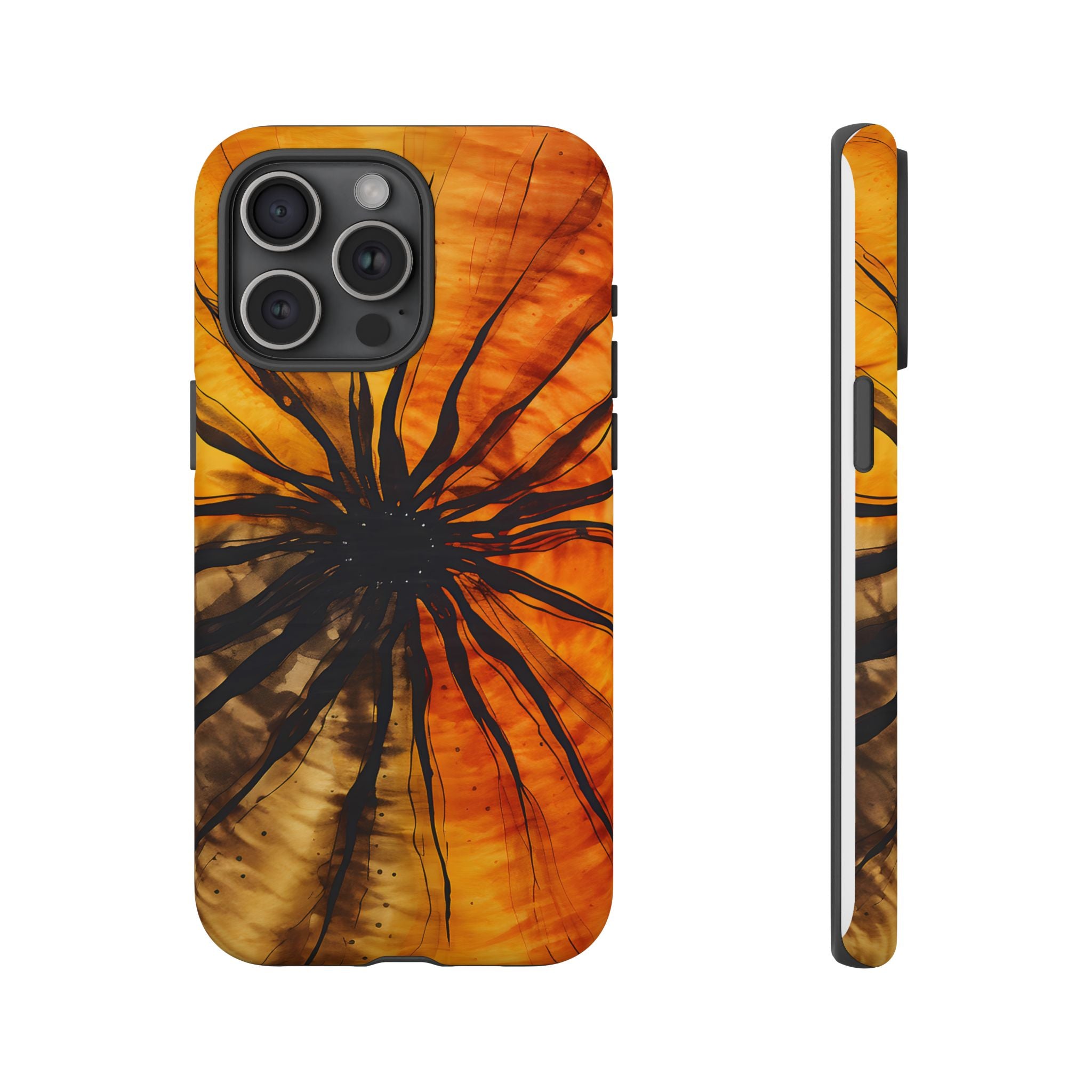 Fiery Sunburst Hexagon iPhone Case