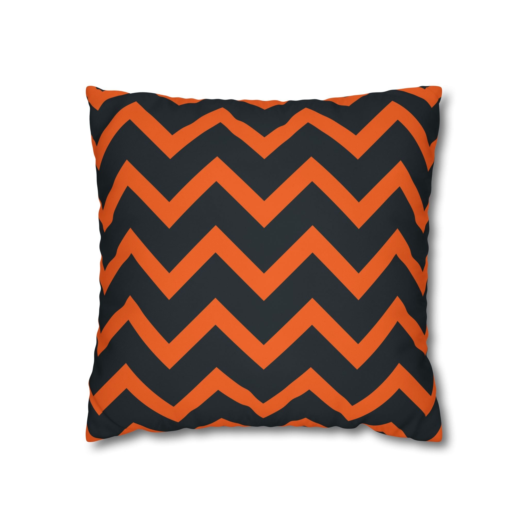 Chevron Stripe Pillowcase - Orange & Teal