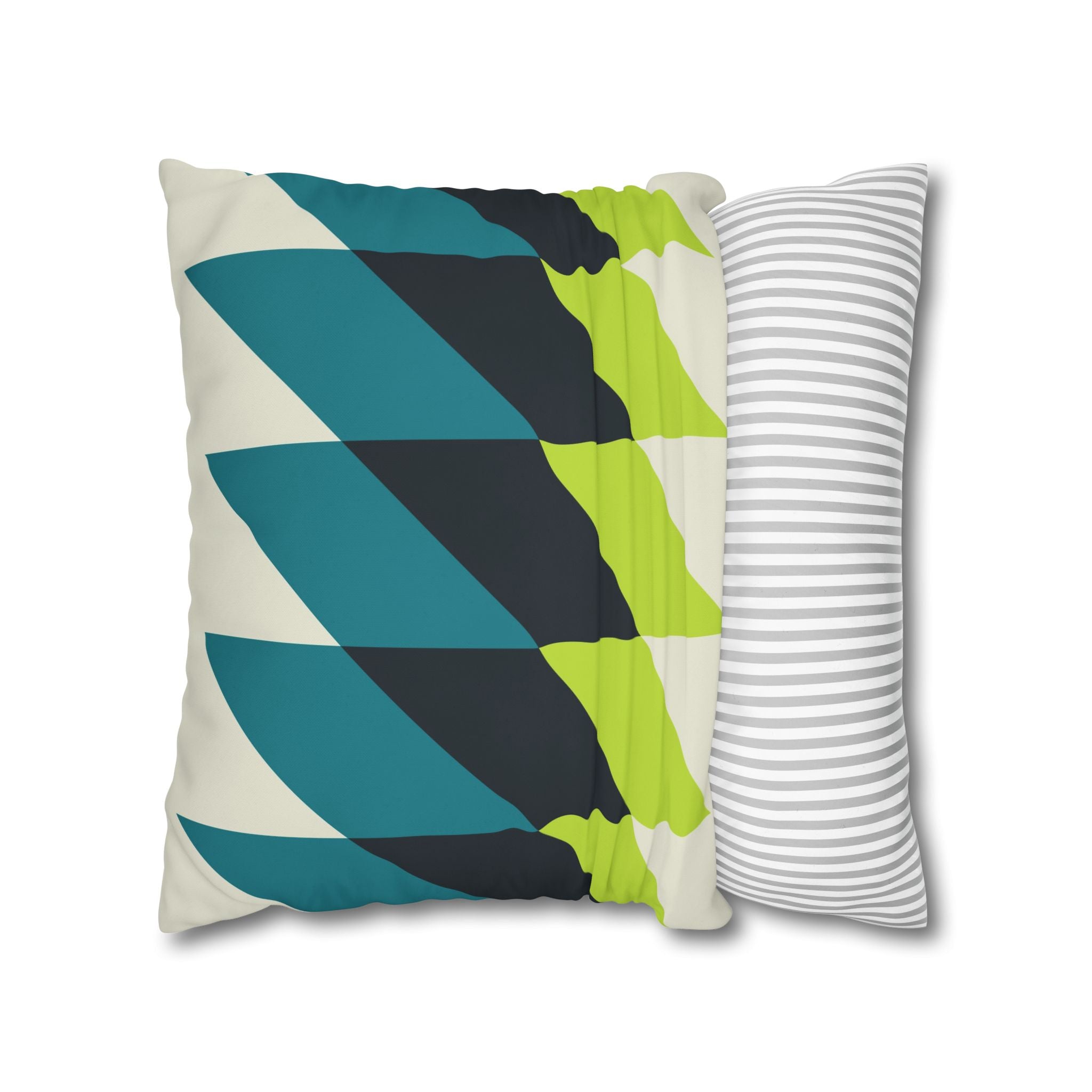 Geometric Teal Pillowcase - Modern Decor