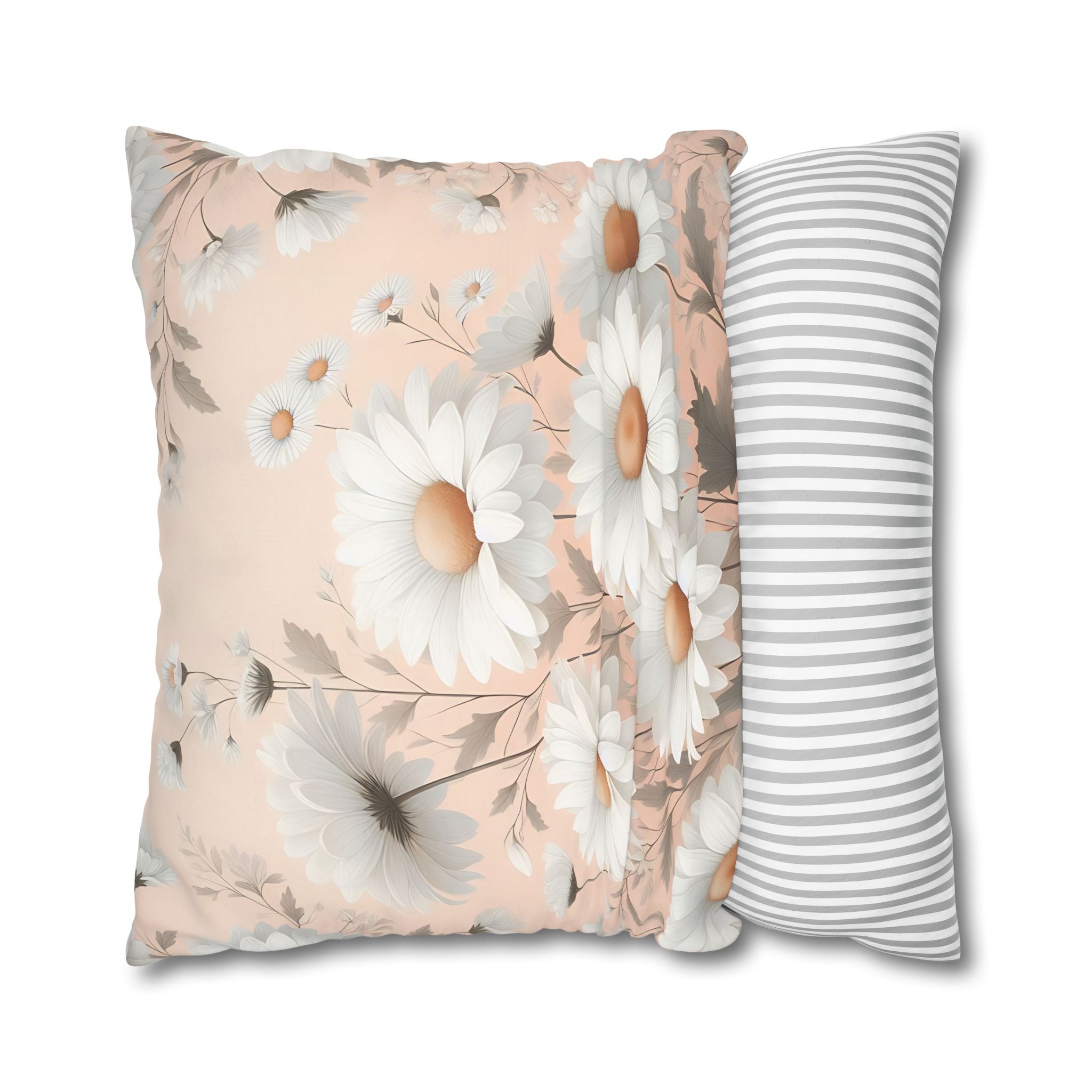 Peach Daisy Pillowcase - Floral Bedding