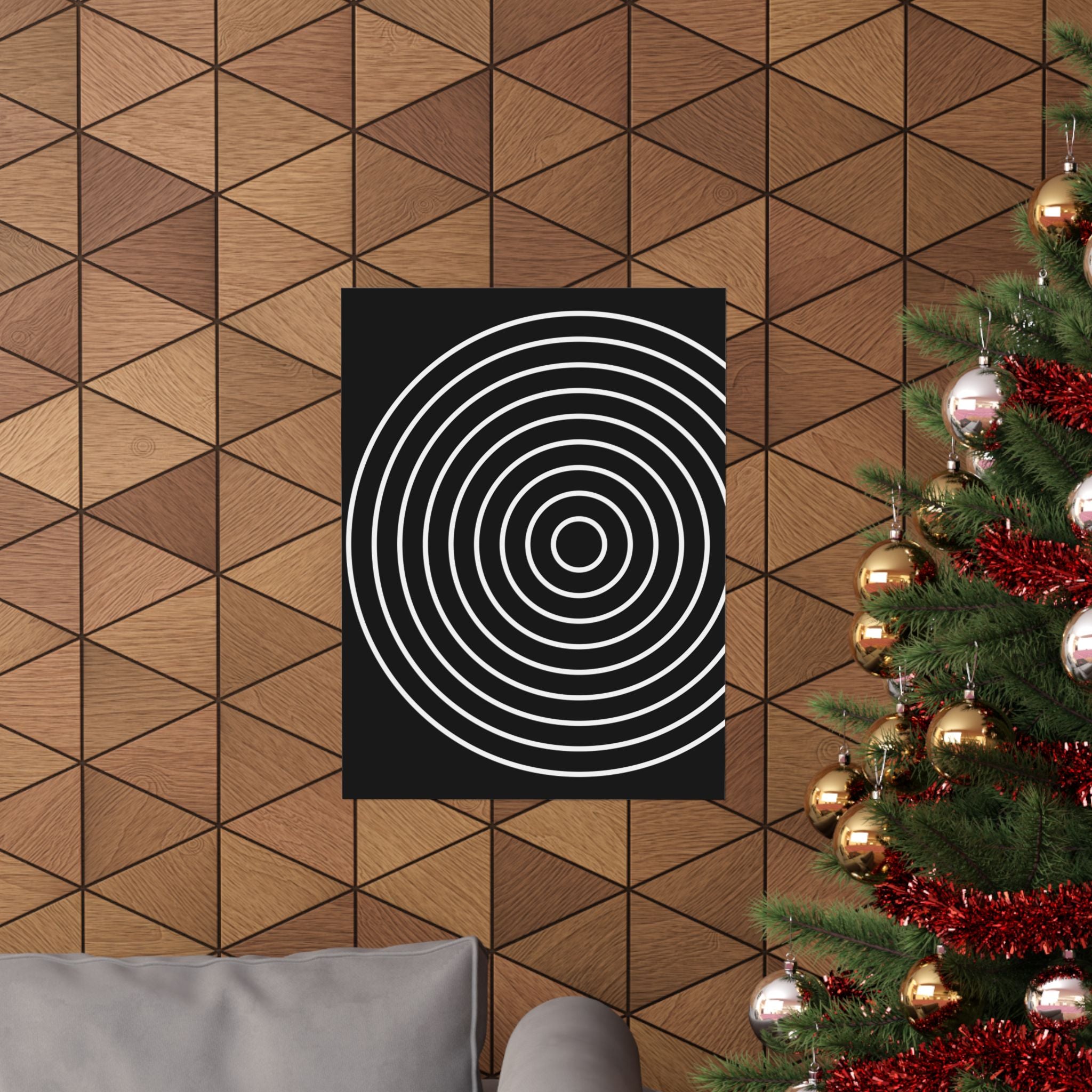 Concentric Circles Abstract Art Poster