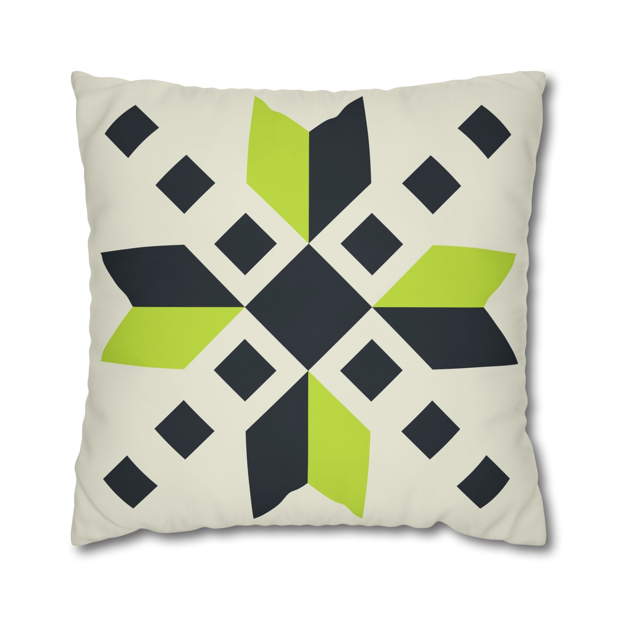 Geometric Teal & Green Pillowcase