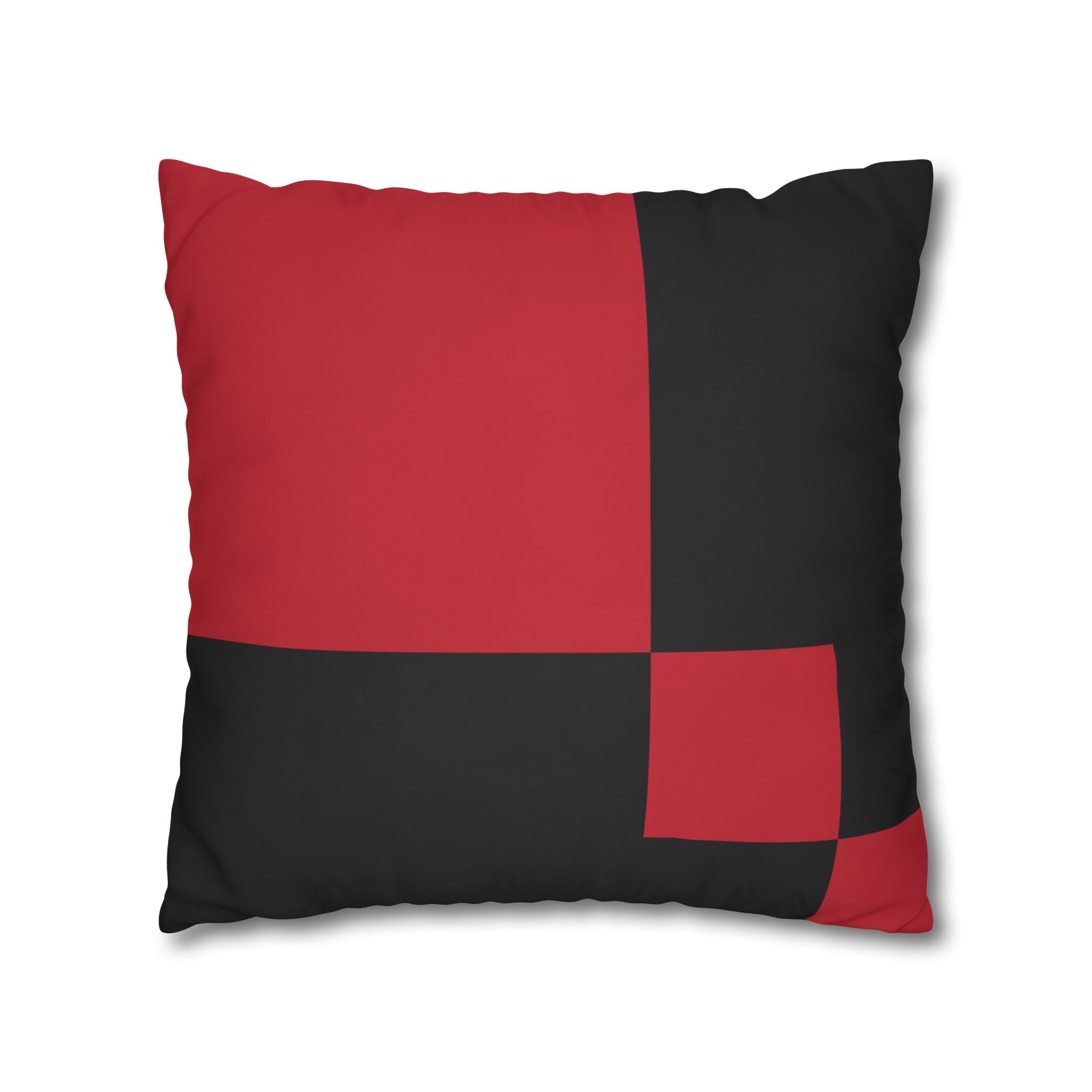 Abstract Red & Black Geometric Pillowcase