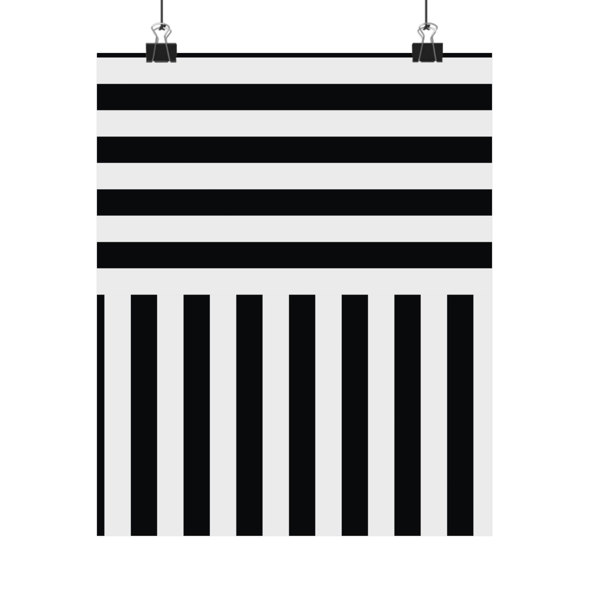 Abstract Black & White Geometric Poster