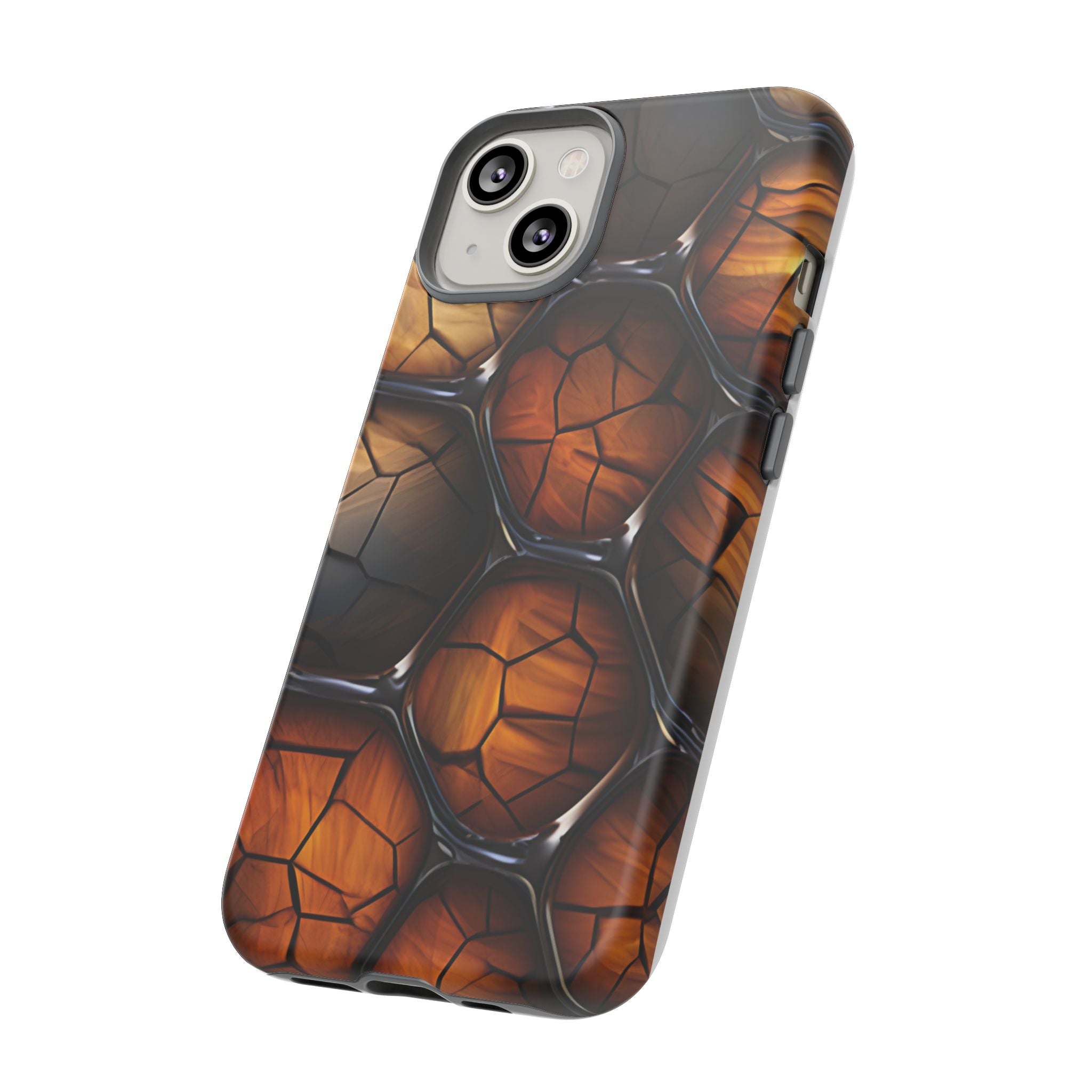 Cracked Wood Honeycomb iPhone Case