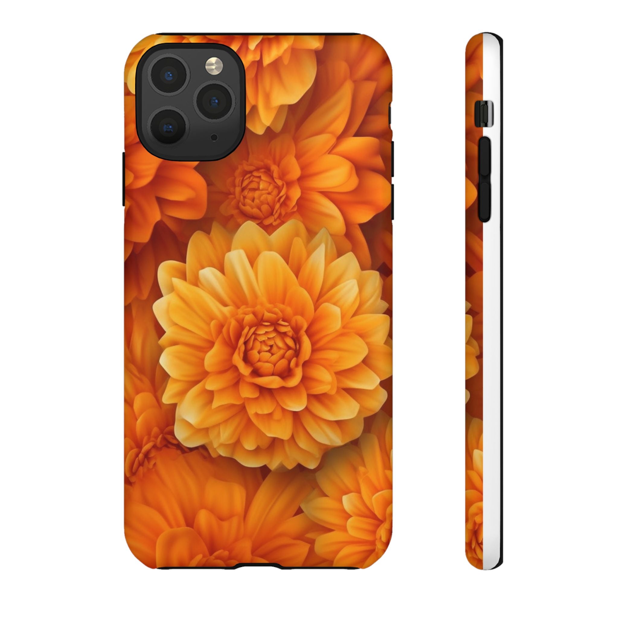 Fiery Dahlia Hexagon iPhone Case