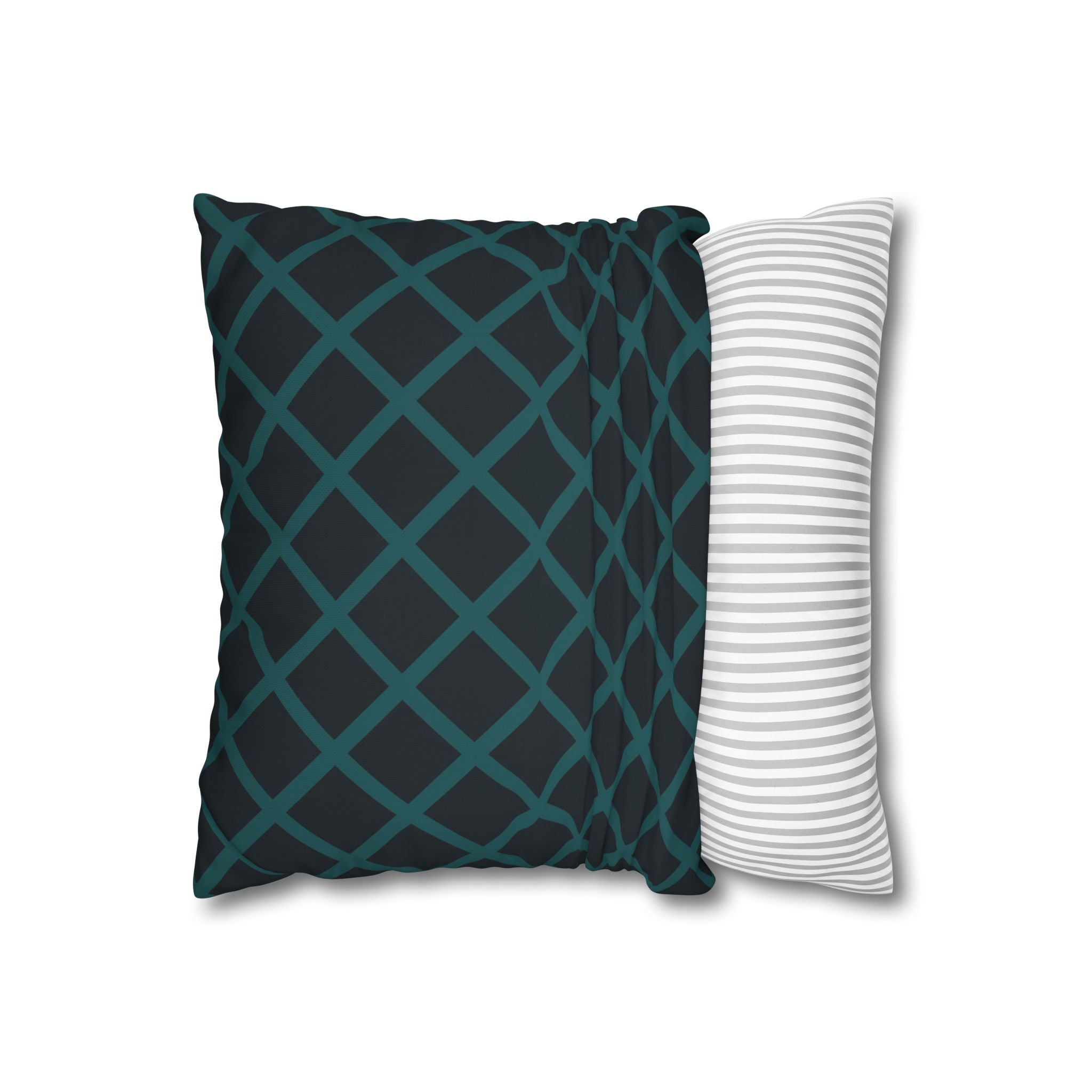 Teal Geometric Pillowcase - Modern Design