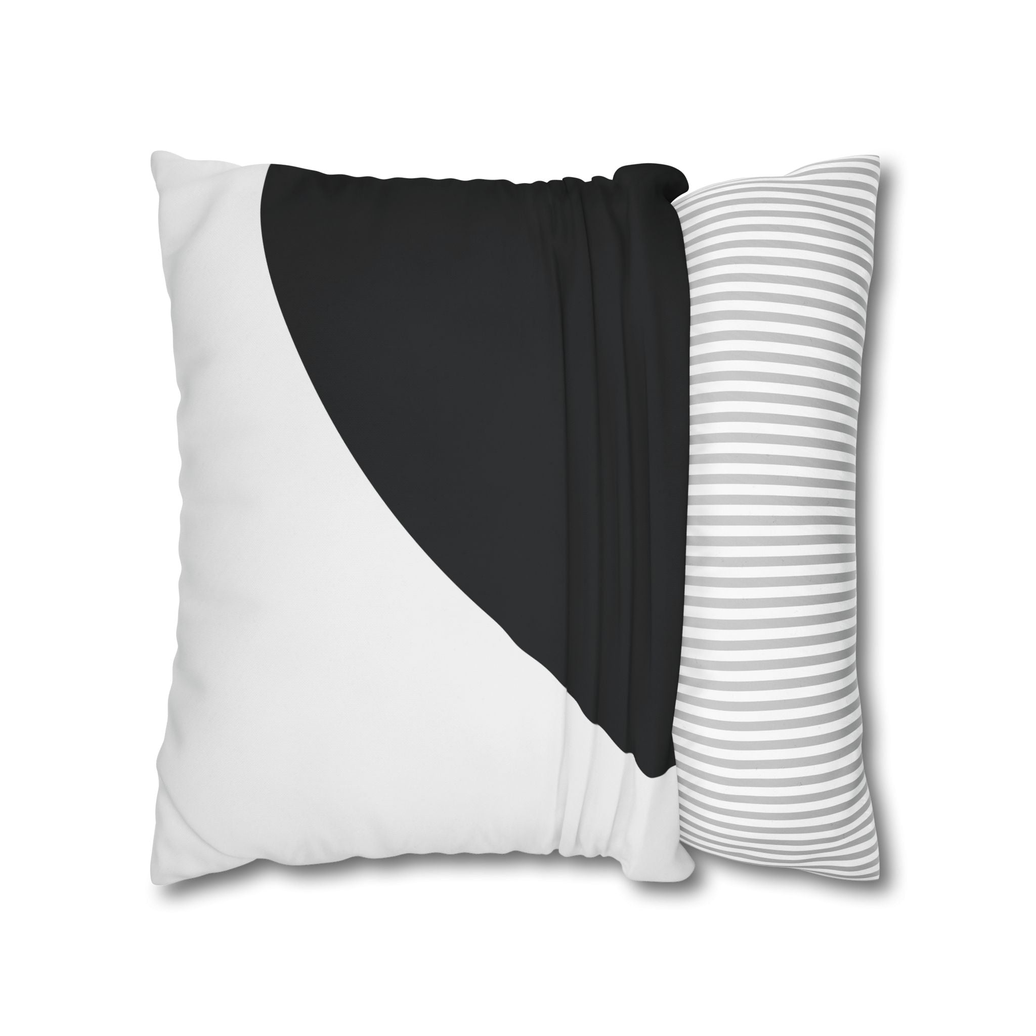 Minimalist Black & White Semi-Circle Pillowcase