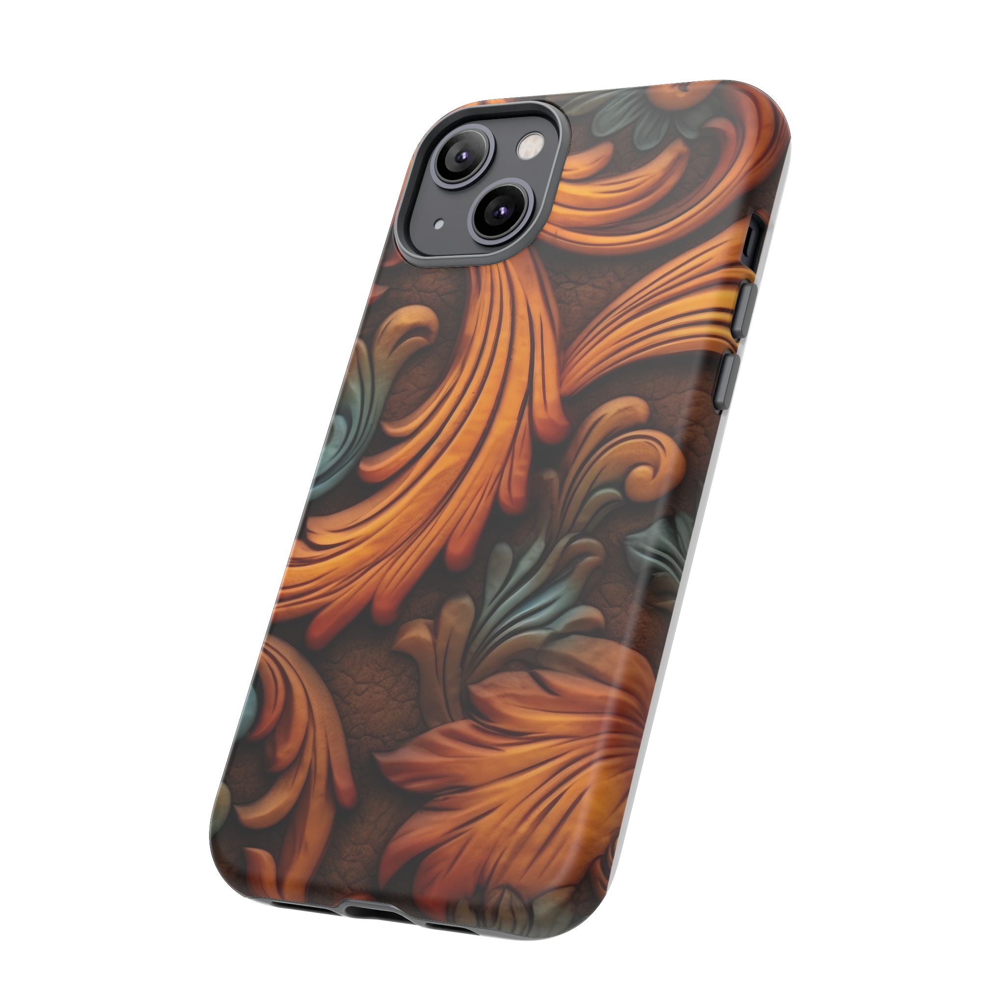 Baroque Copper iPhone Case - Hexagon Stone