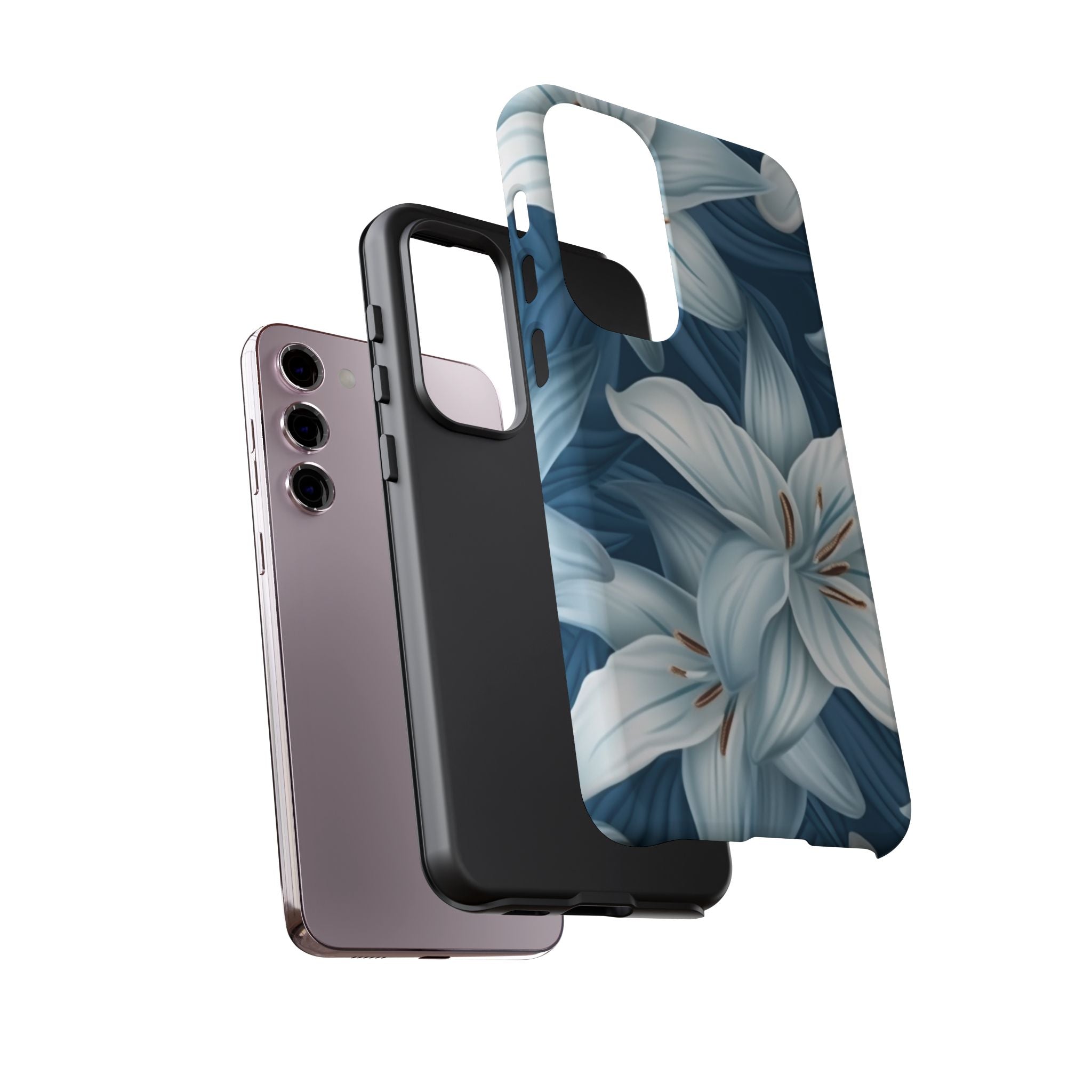 Pastel Blue Lily Samsung Phone Case