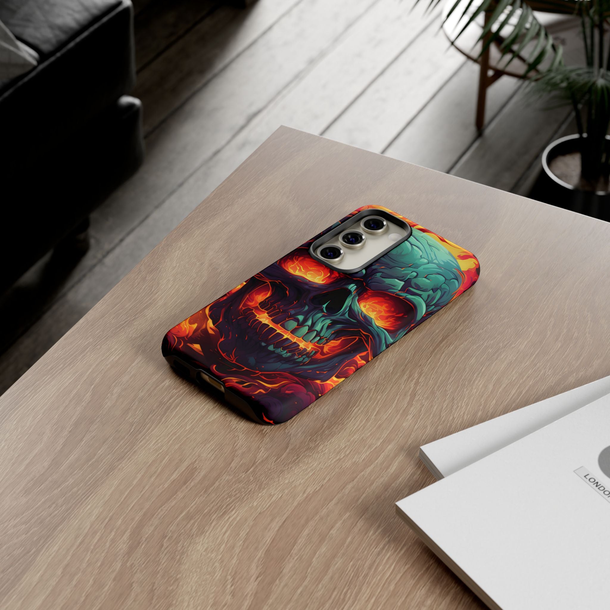 Fiery Skull Samsung Phone Case