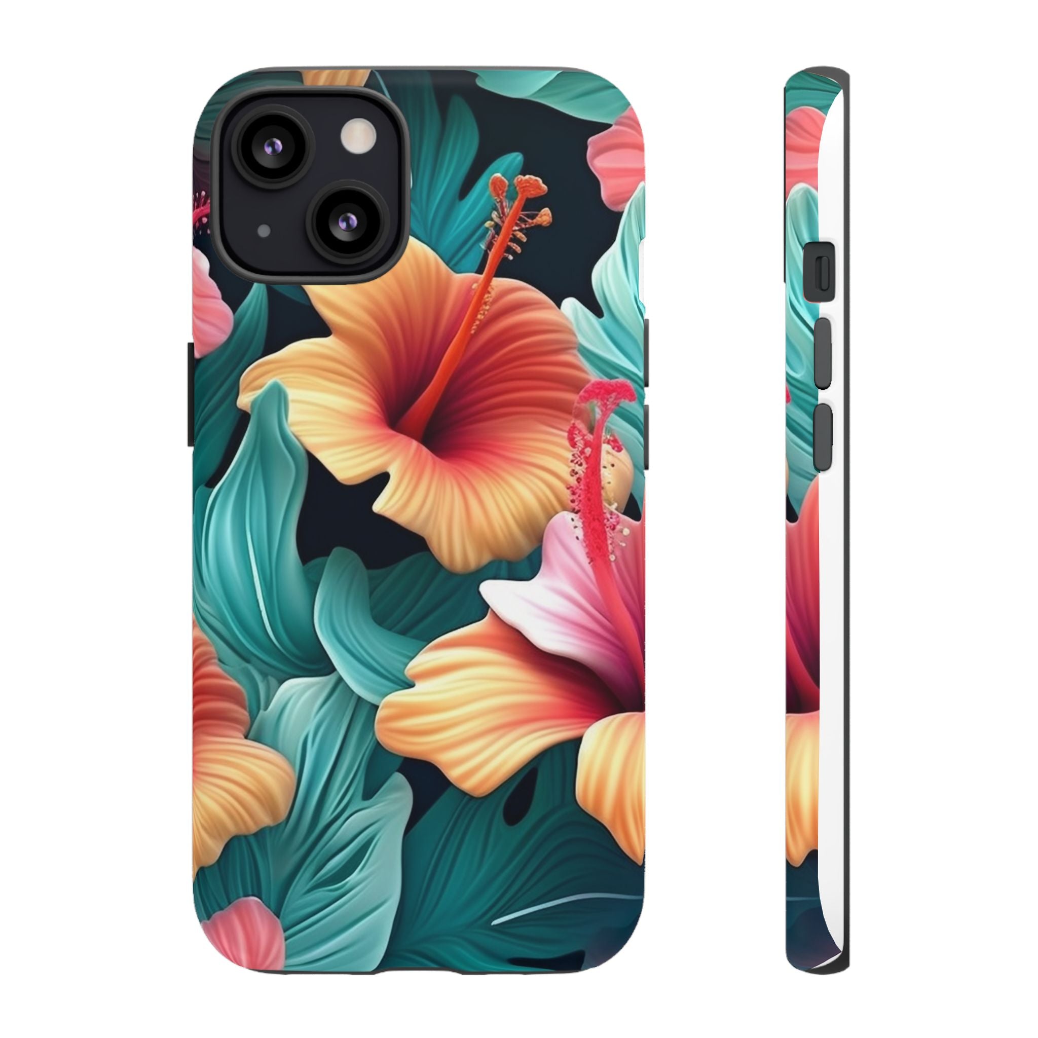 Tropical Hibiscus Hexagon iPhone Case