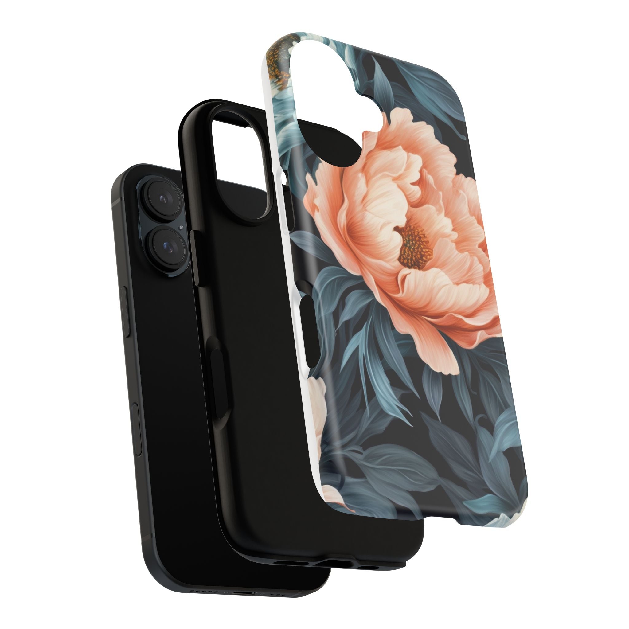 Moody Floral iPhone Case - Hexagon Stone