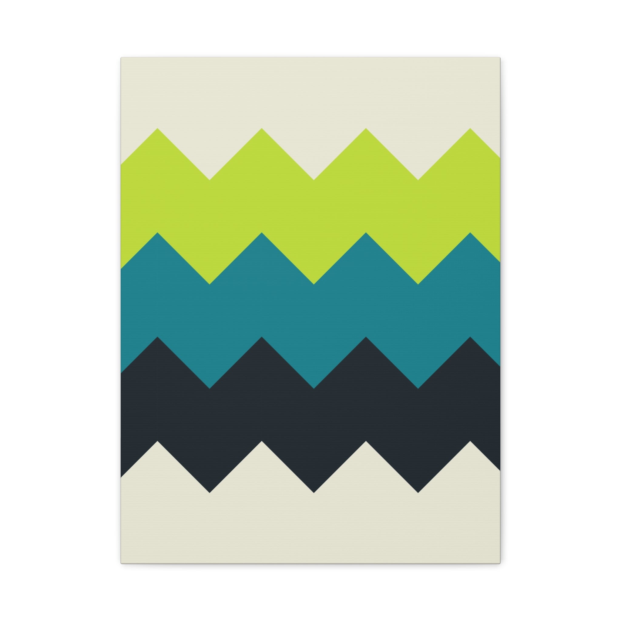 Abstract Geo Zigzag Canvas Art Print