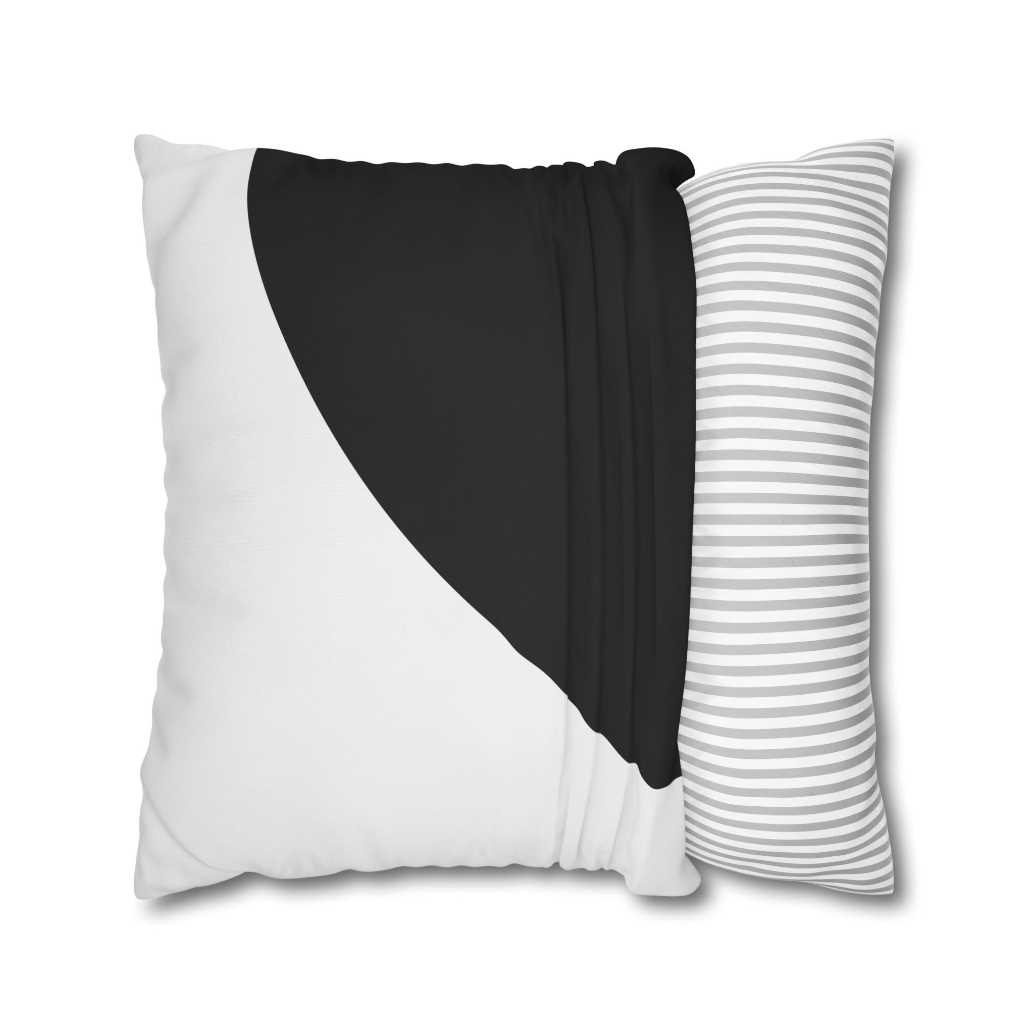 Minimalist Black & White Semi-Circle Pillowcase