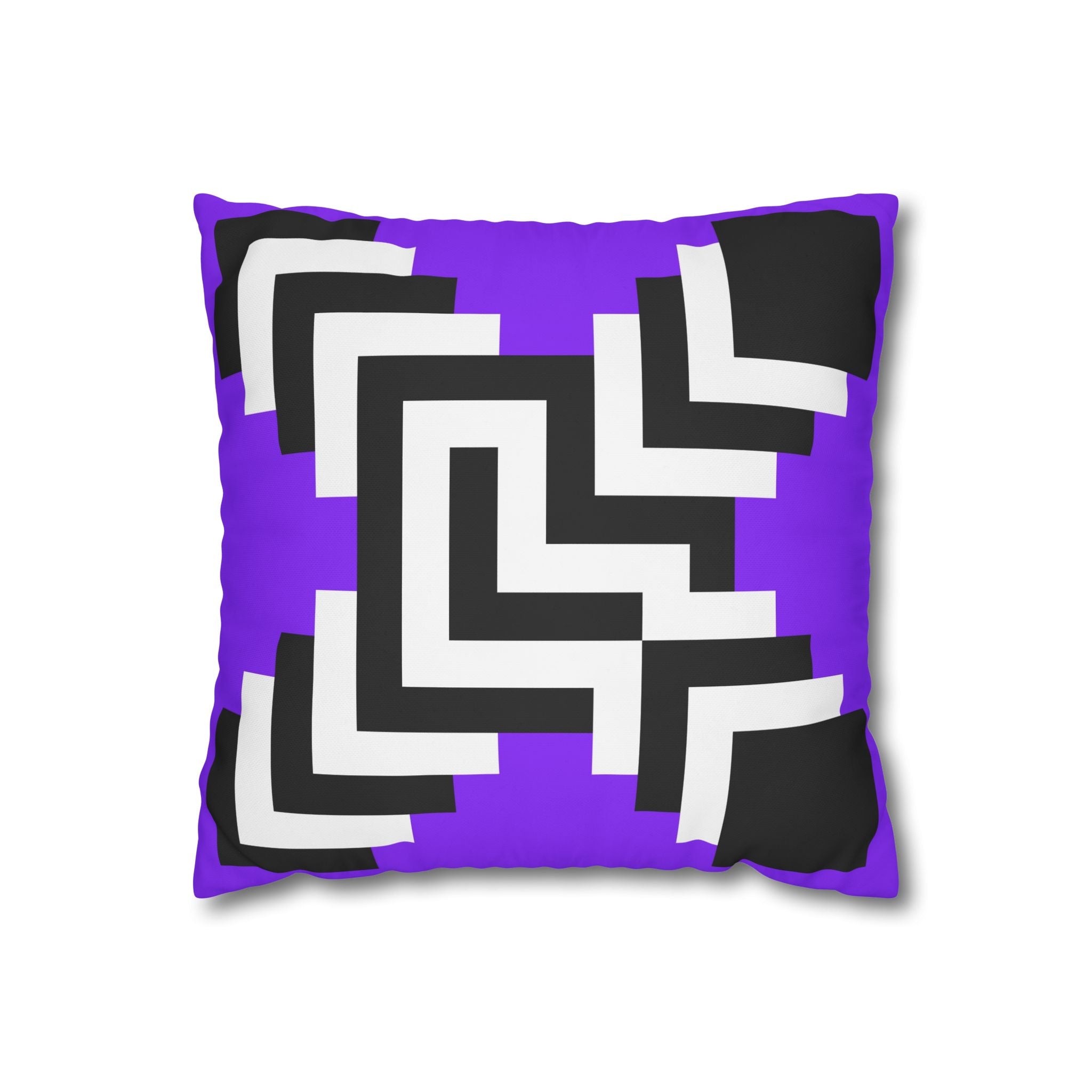 Purple Pixel Art Pillowcase - Abstract Design