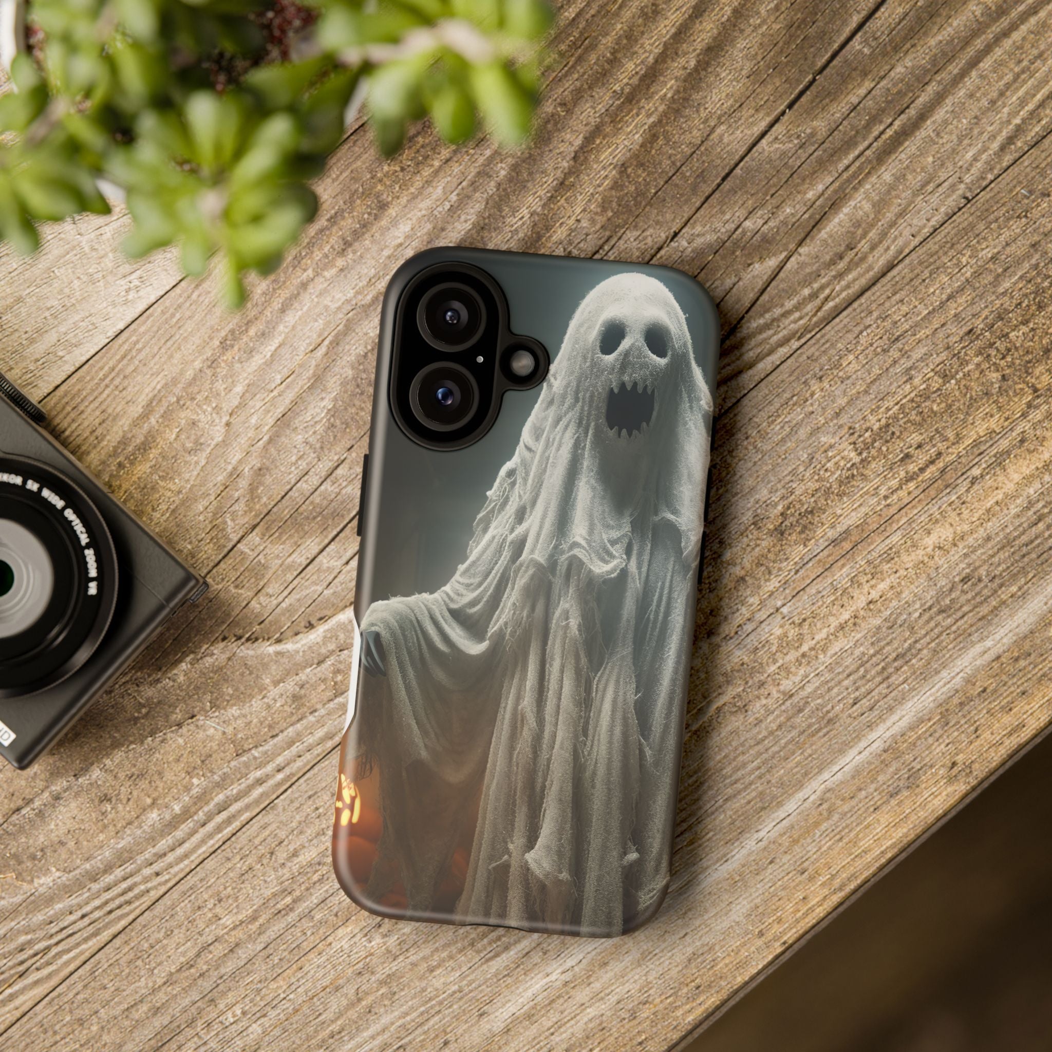 Spooky Ghost Hexagon Stone iPhone Case