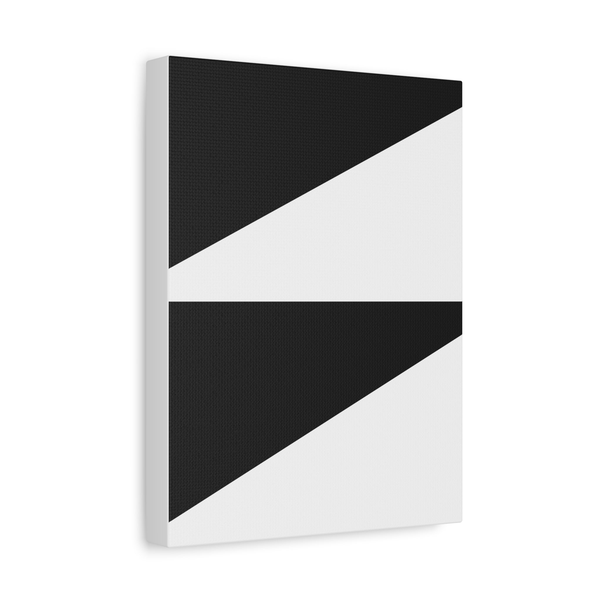 Geometric Black Triangles Canvas Art