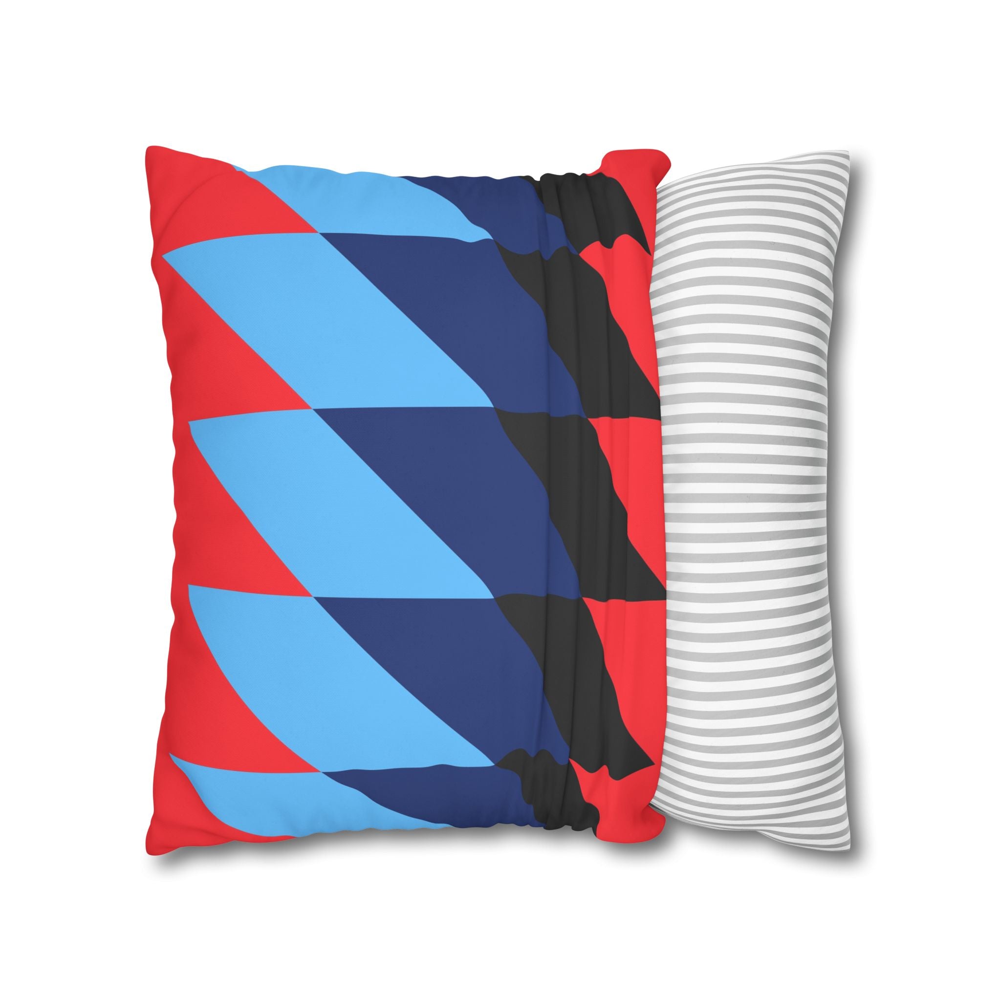 Geometric Red Pillowcase - Modern Design