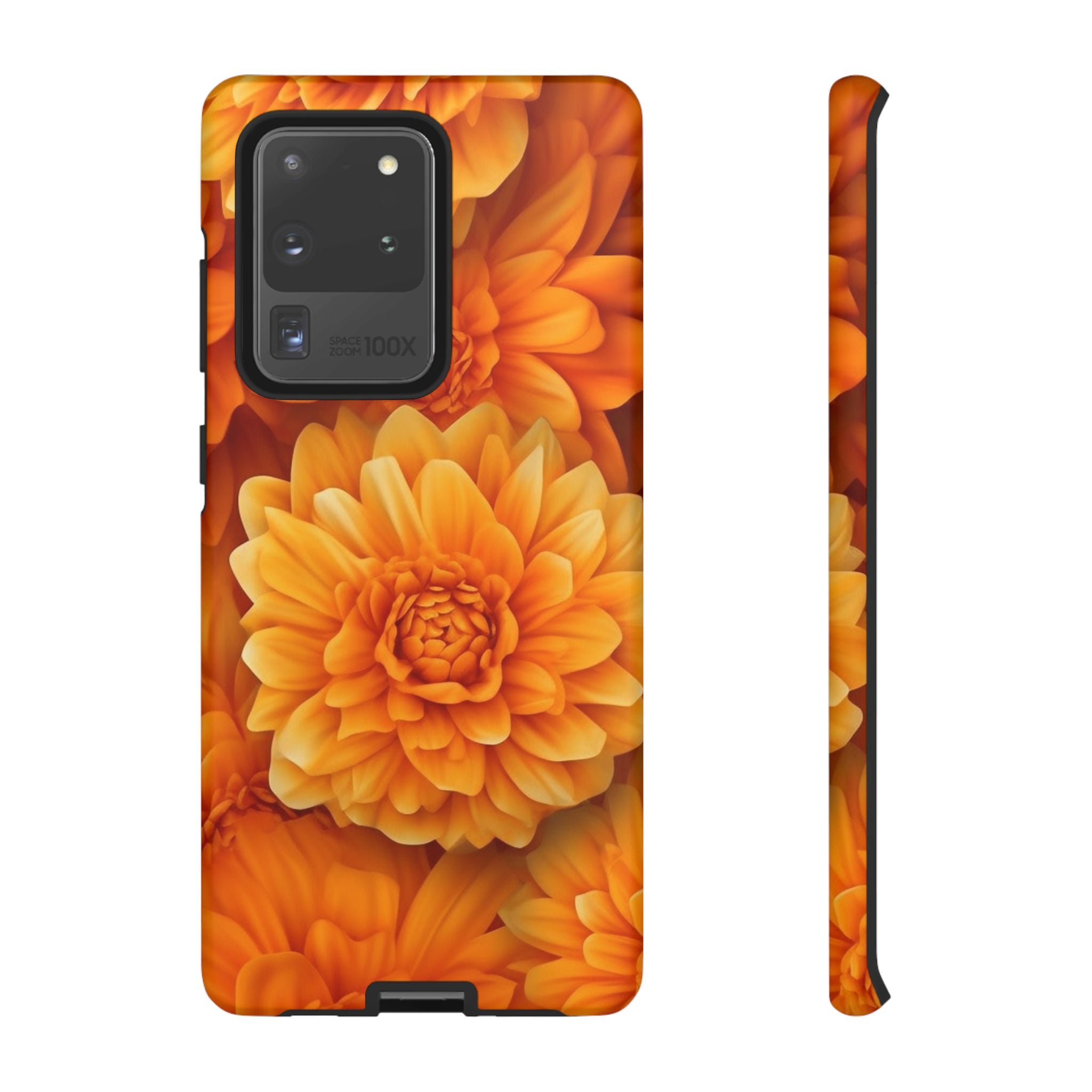 Orange Dahlia Bloom Samsung Case