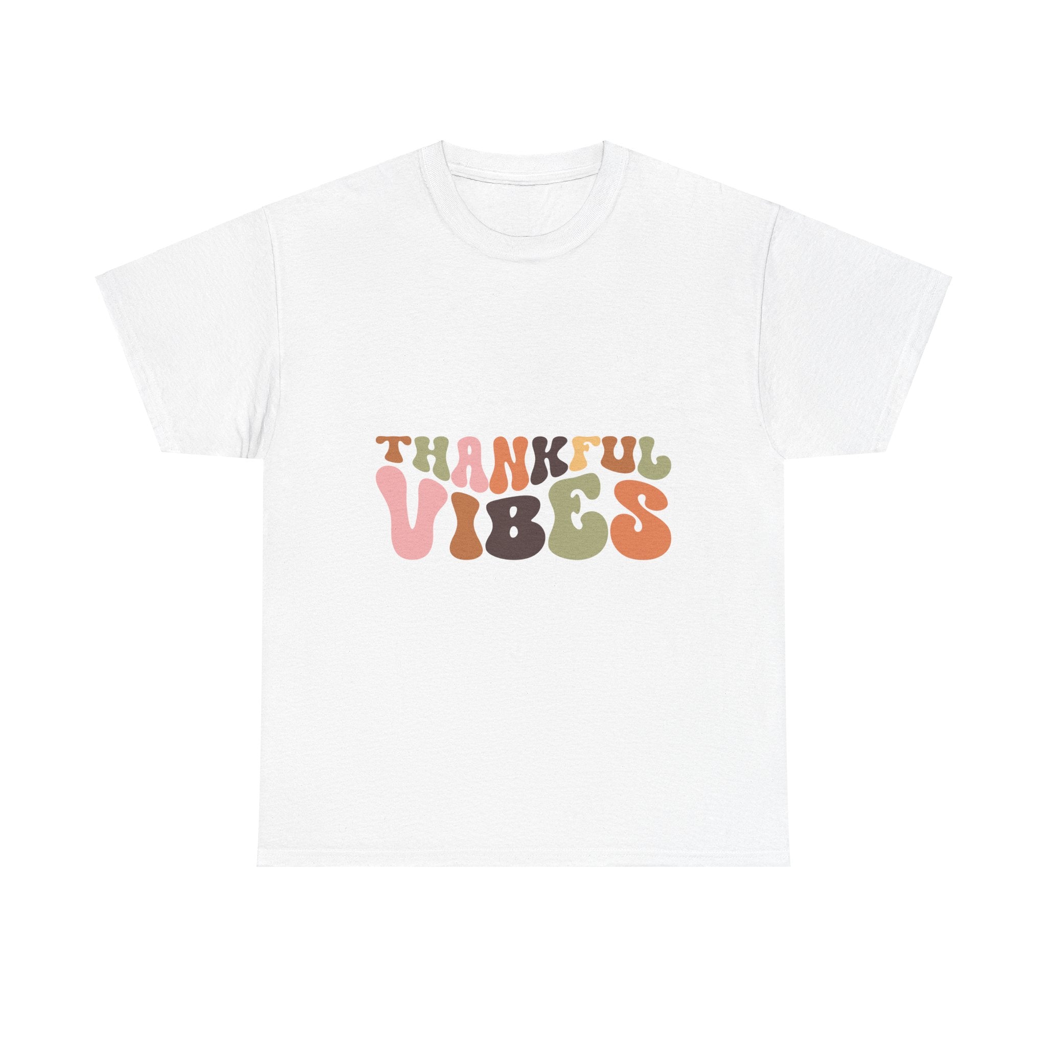 Thankful Vibes Retro 70s Thanksgiving Tee