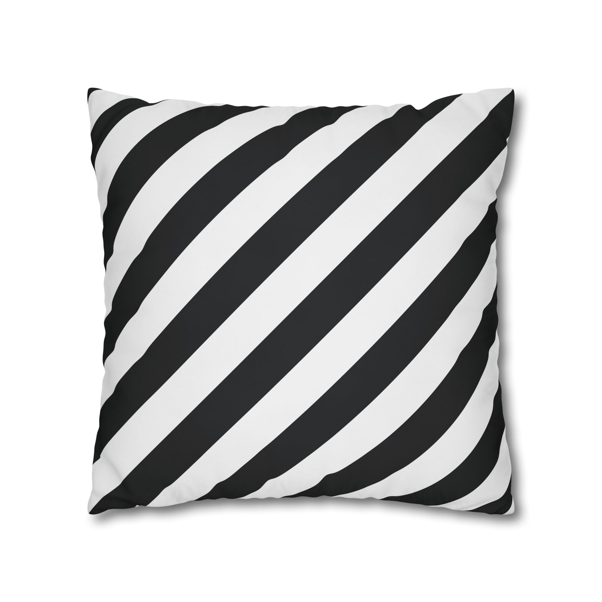 Geometric Stripe Pillowcase - Black & White