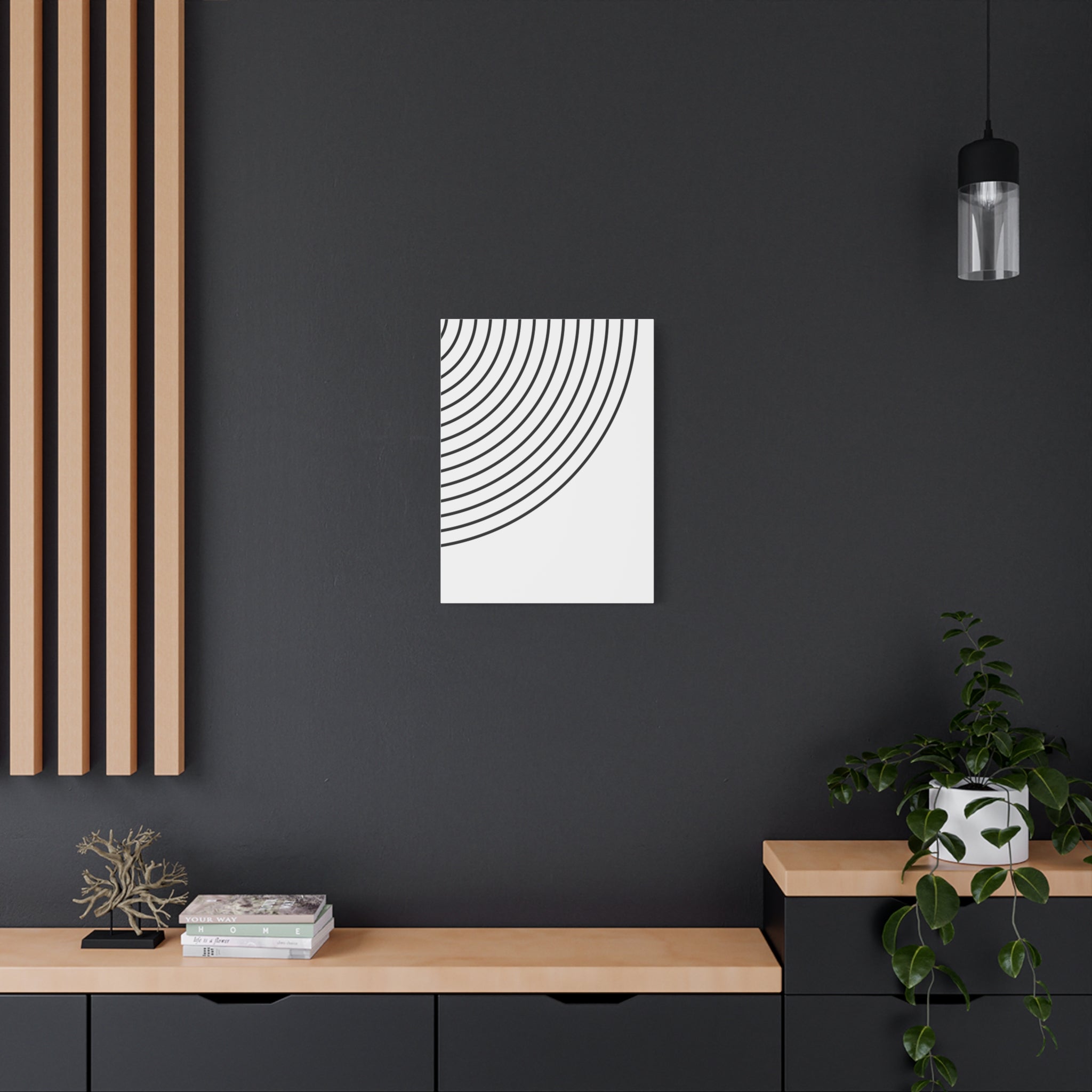 Concentric Circles Matte Canvas Art