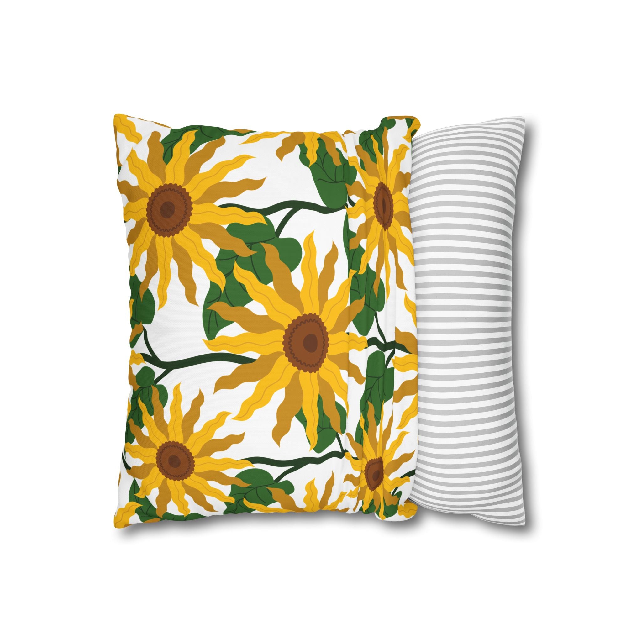 Bold Sunflower Pillowcase - Black & Gold