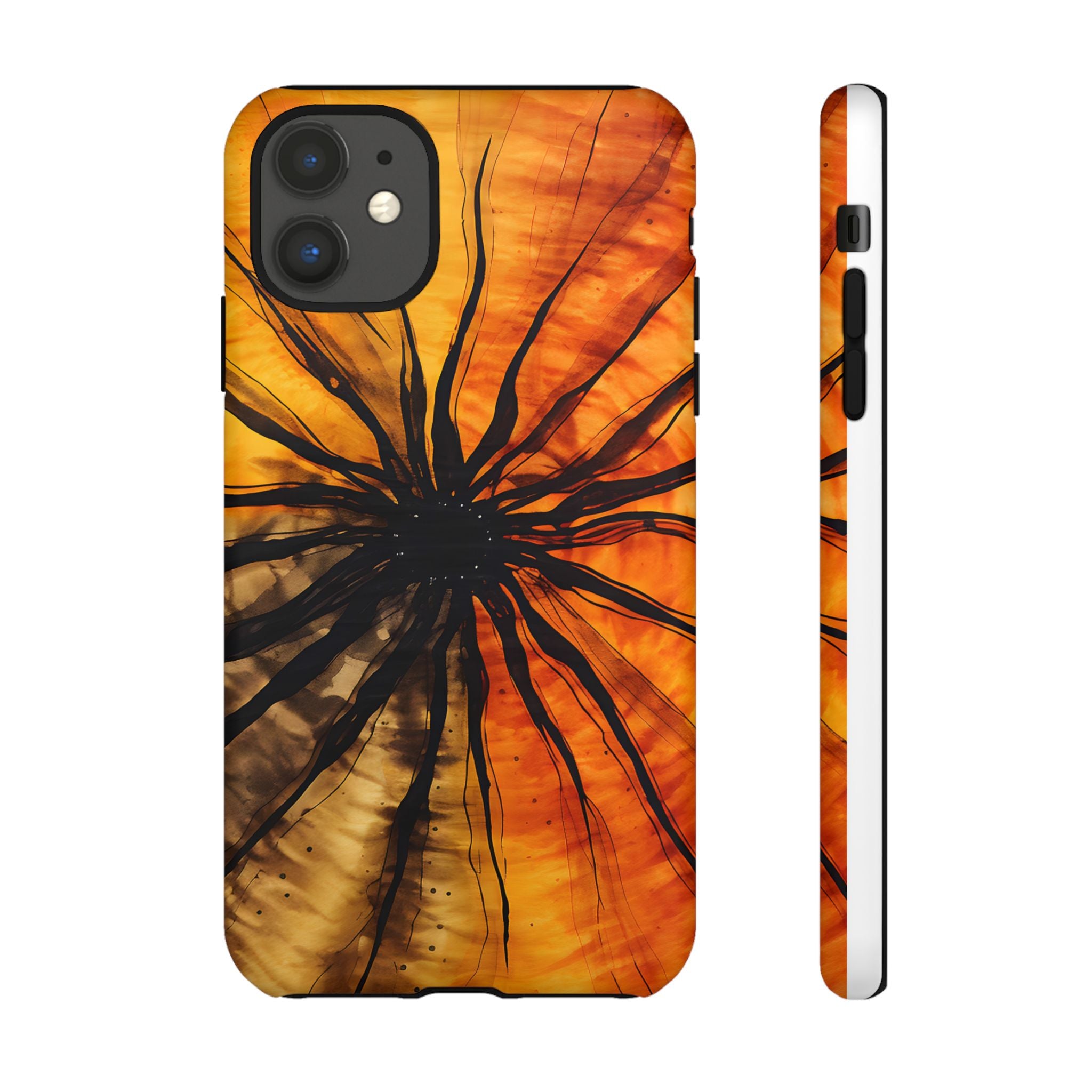 Fiery Sunburst Hexagon iPhone Case