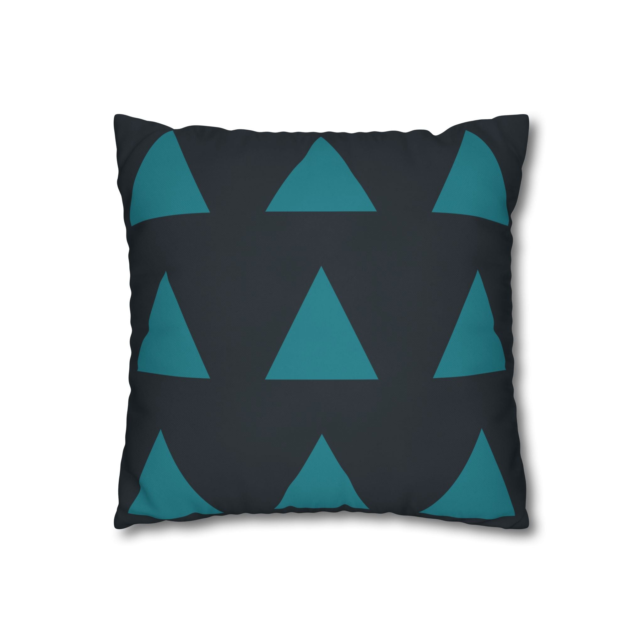 Teal Triangle Geometric Pillowcase