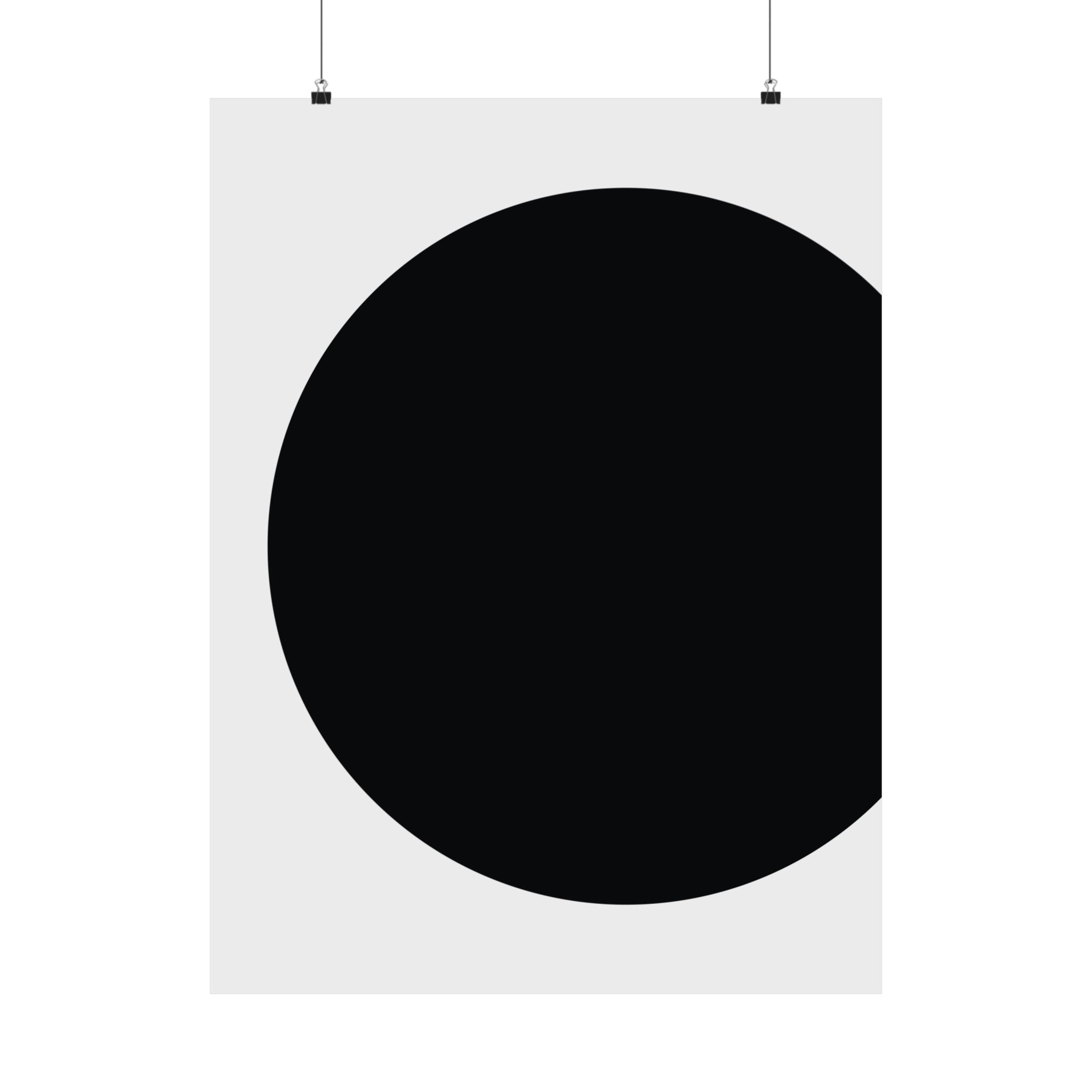 Minimalist Black Circle Wall Art Poster