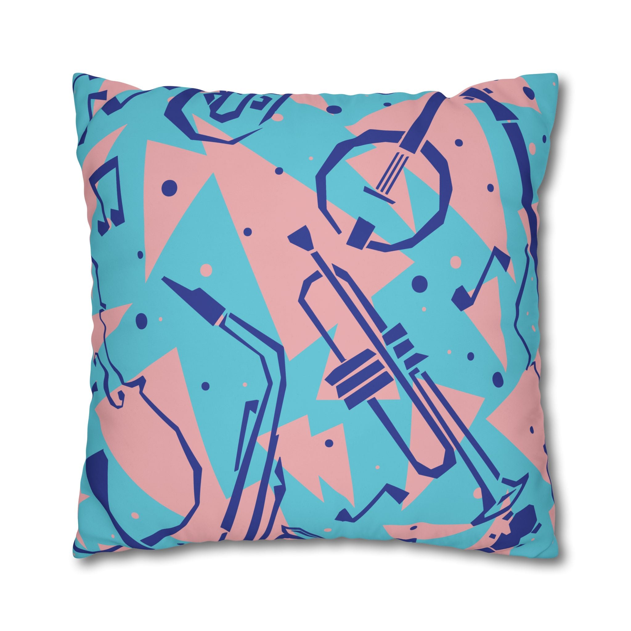 Retro Jazz Pillowcase - 80s Music Design