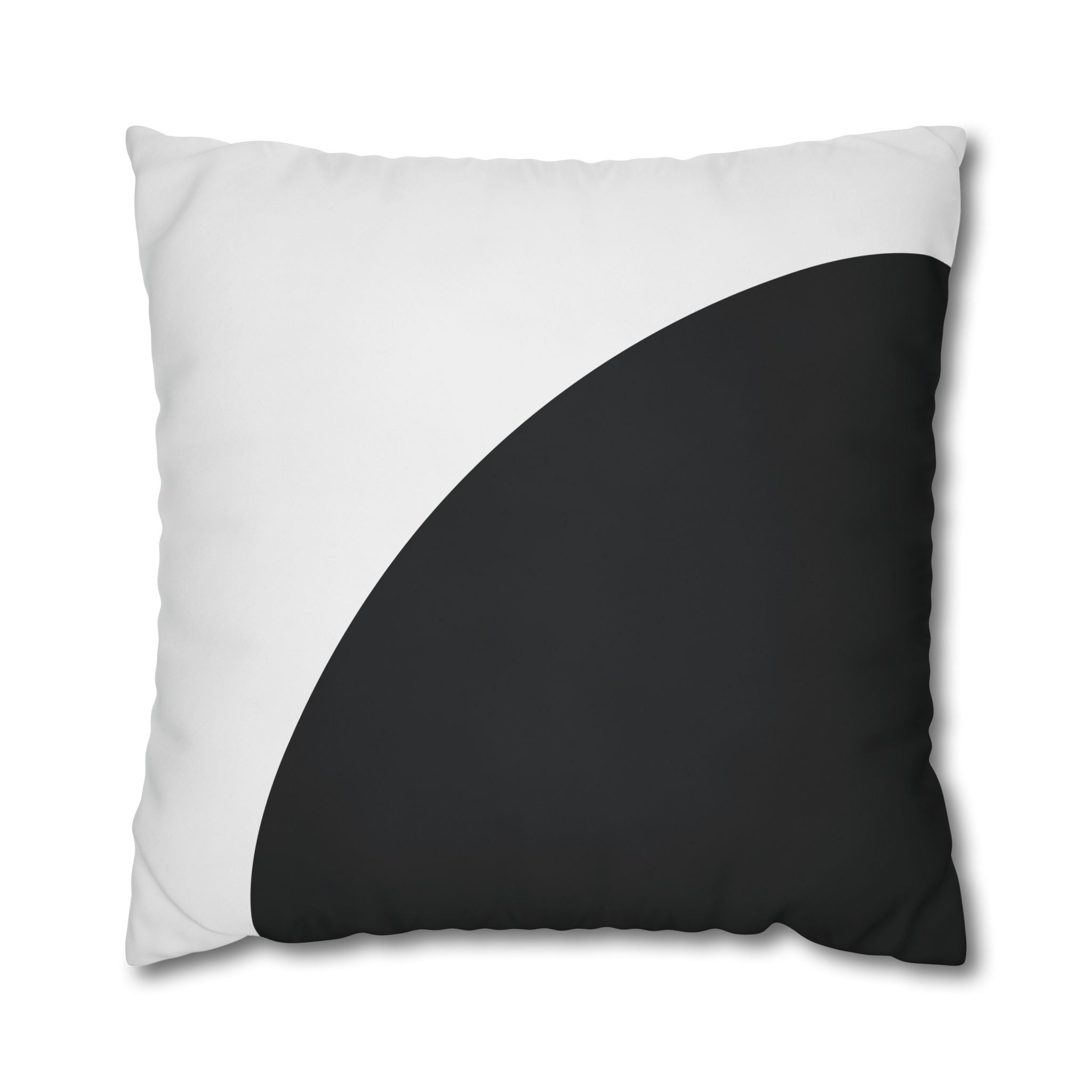 Minimalist Black & White Semi-Circle Pillowcase