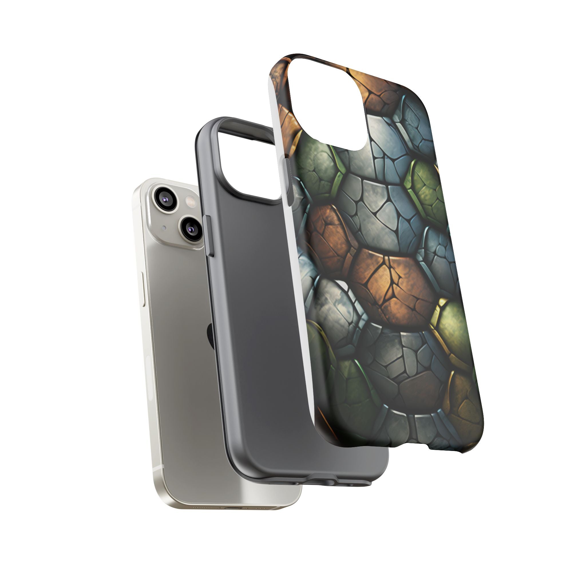 Hexagon Stone iPhone Case - Rugged Texture