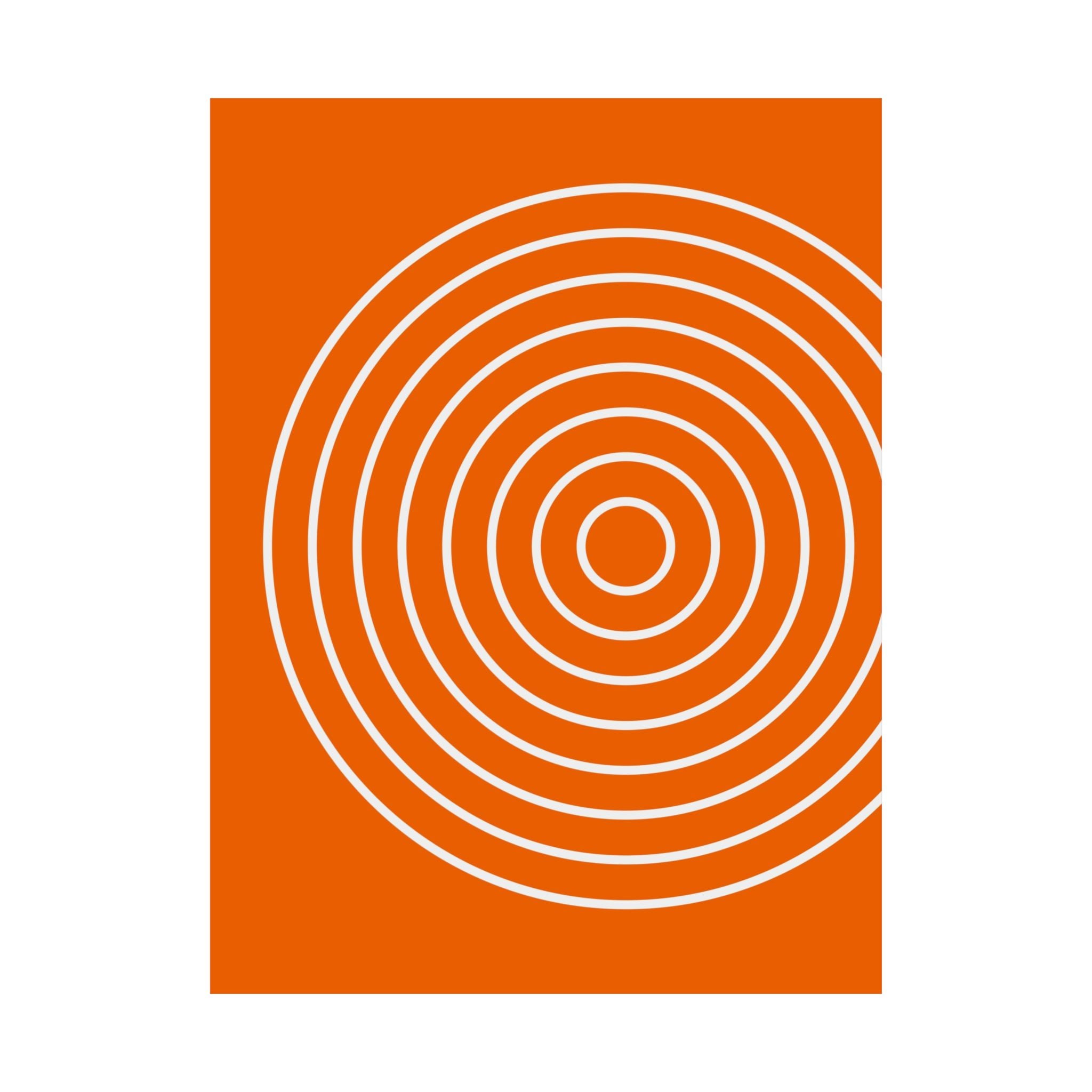 Orange Abstract Circle Art Poster