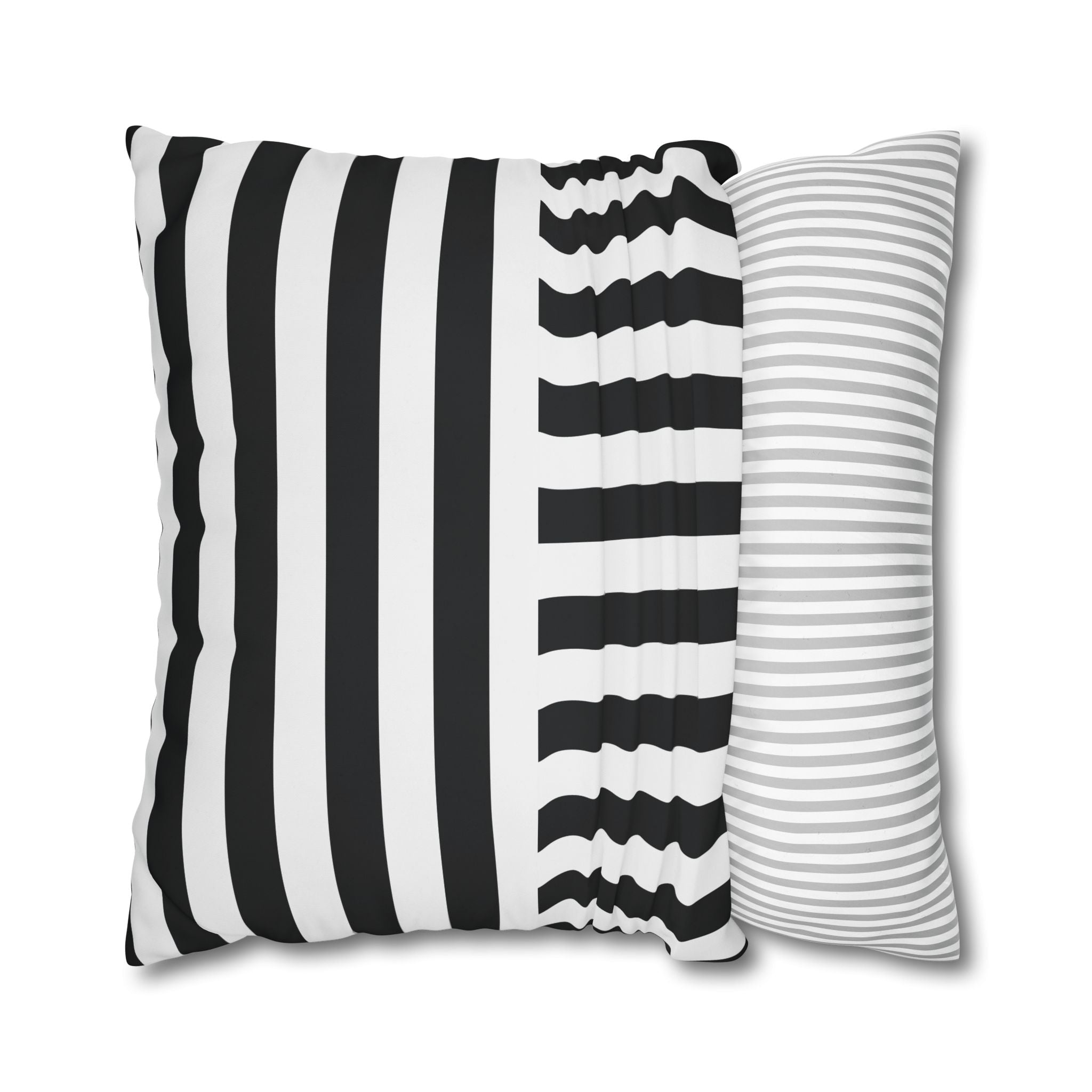 Geometric Black & White Stripe Pillowcase