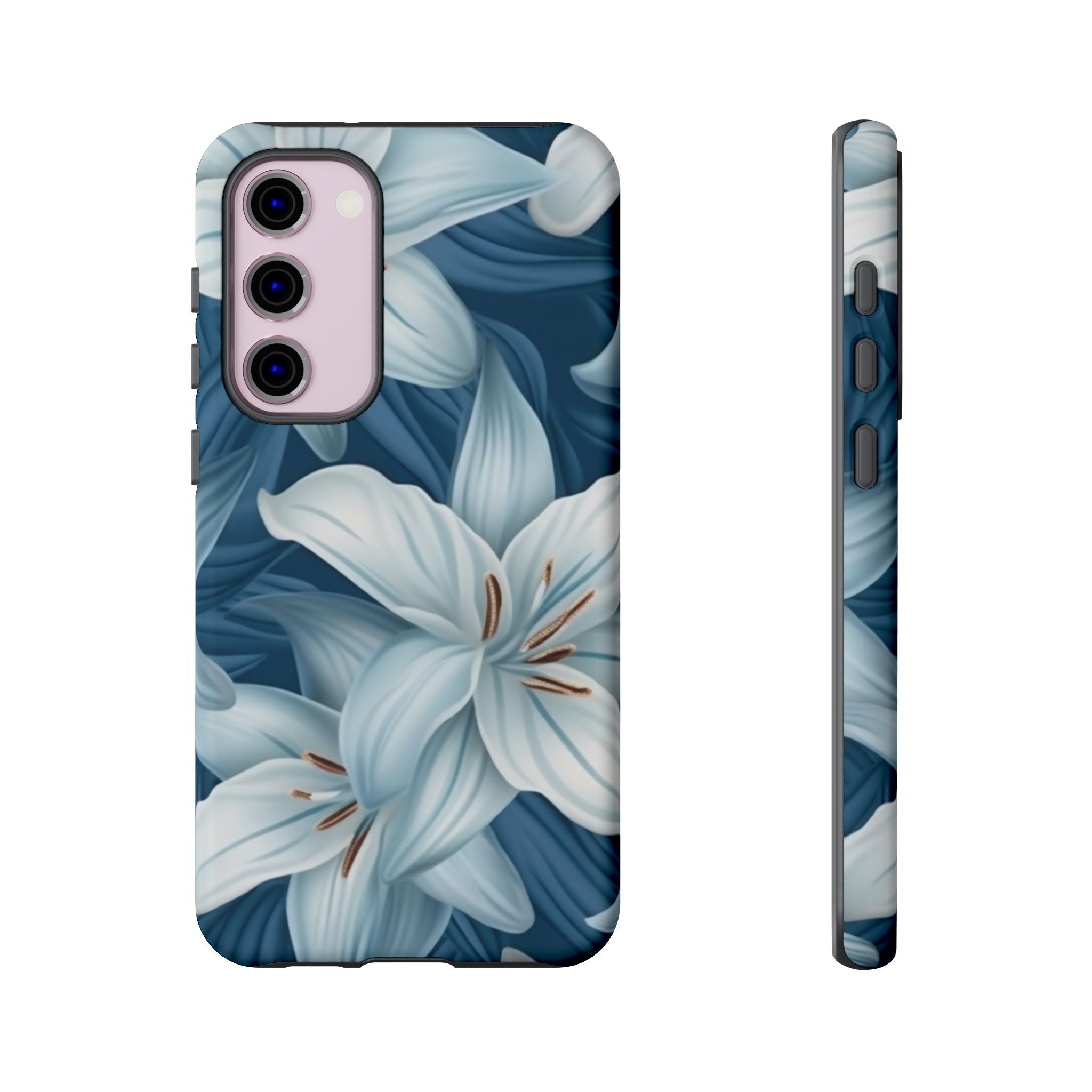 Pastel Blue Lily Samsung Phone Case