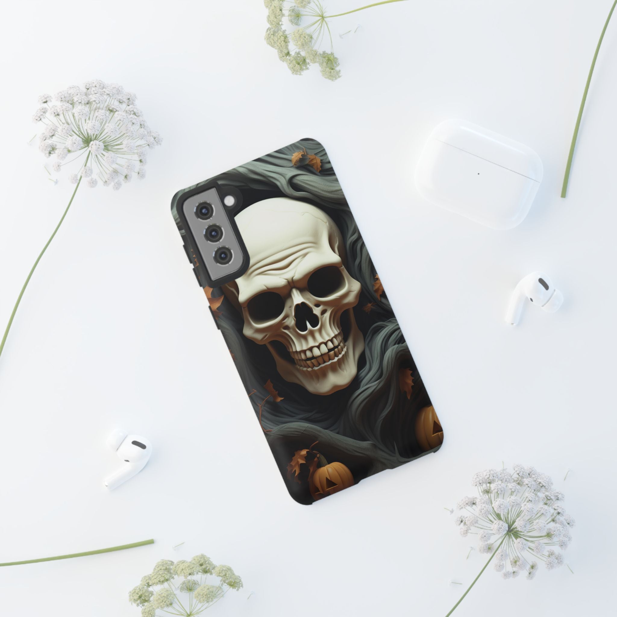 Spooky Skull Samsung Case: Halloween Edition