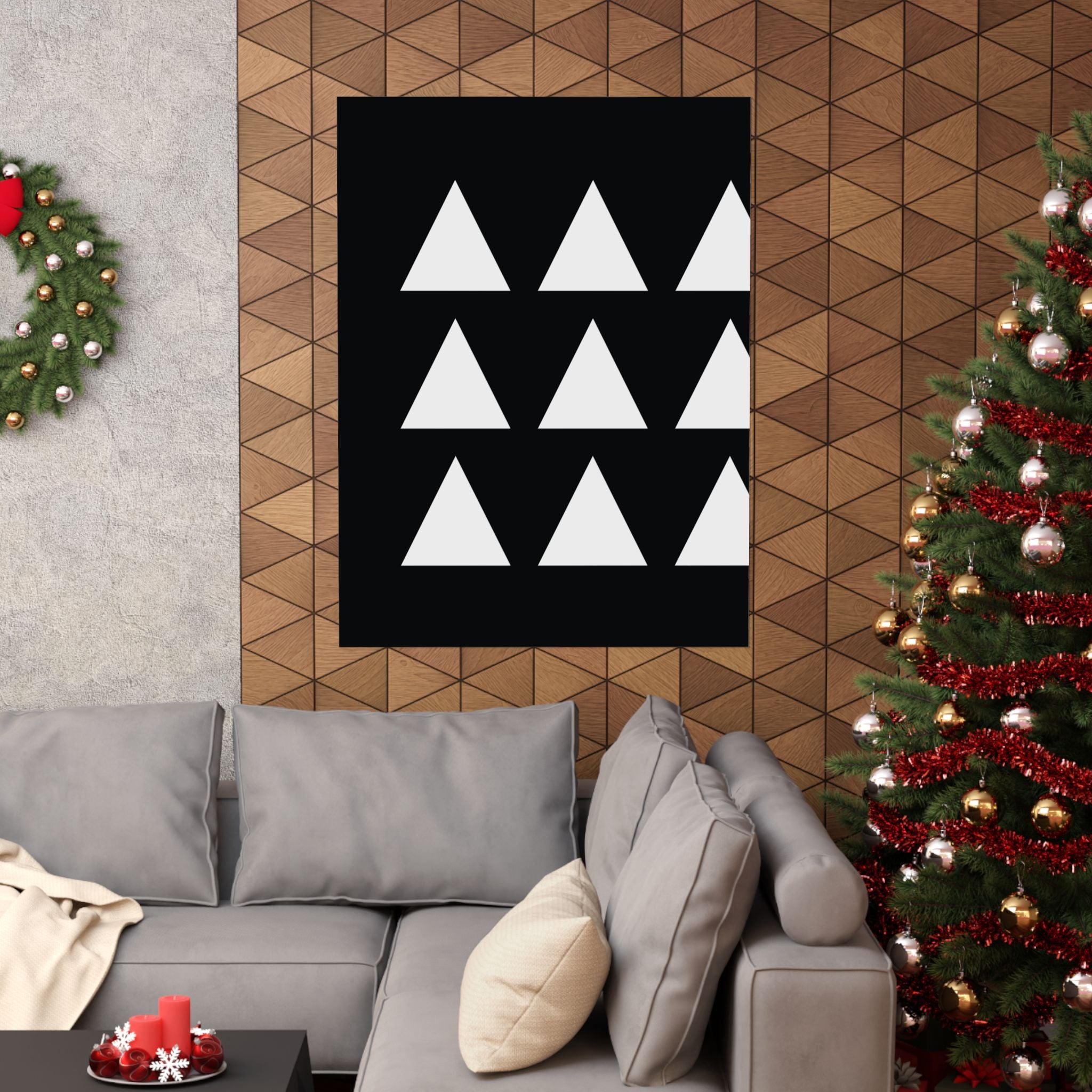 Minimalist Geometric Triangle Art Poster