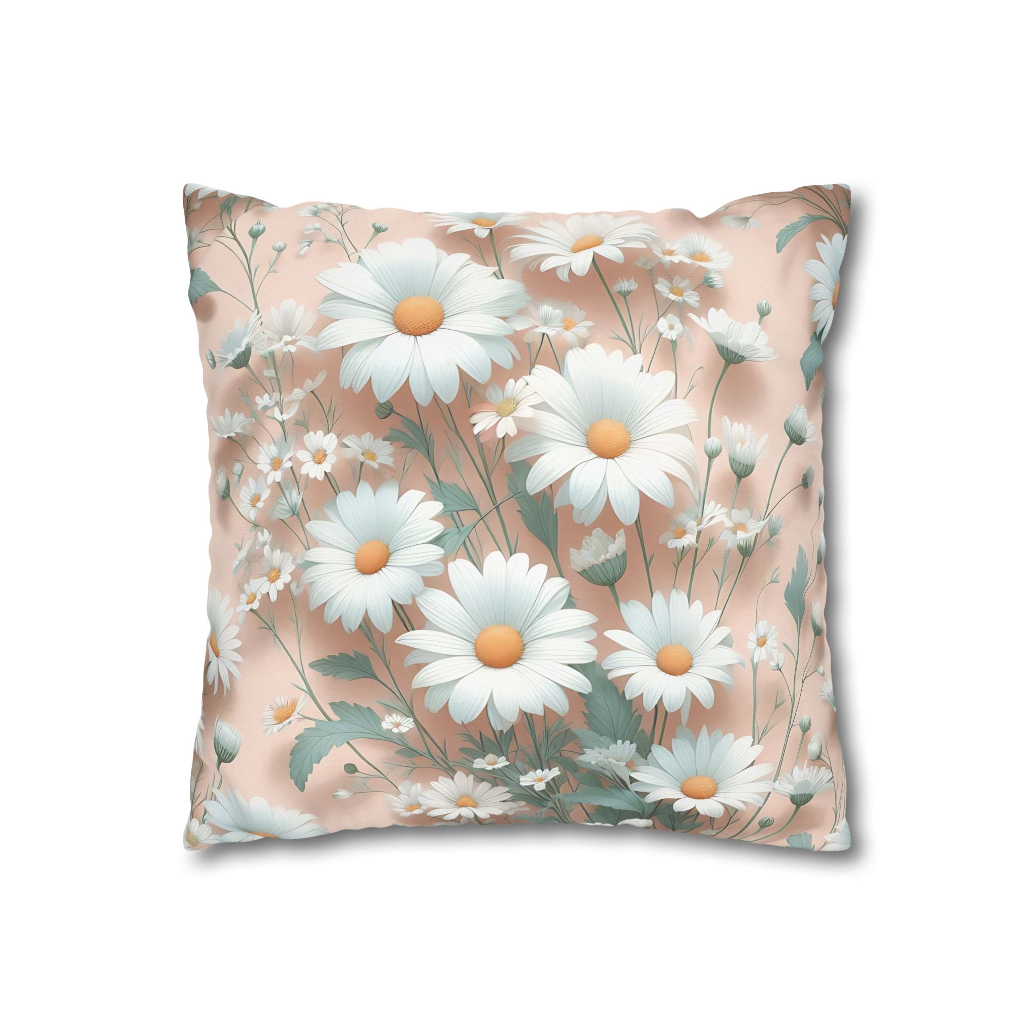 Peach Daisy Pillowcase - Floral Bedding