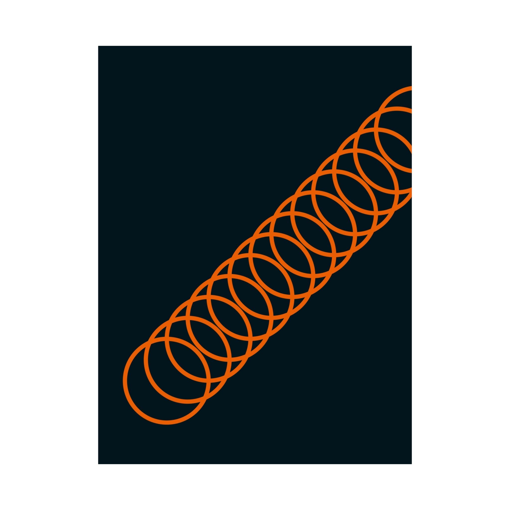 Abstract Orange Spring Coil Poster