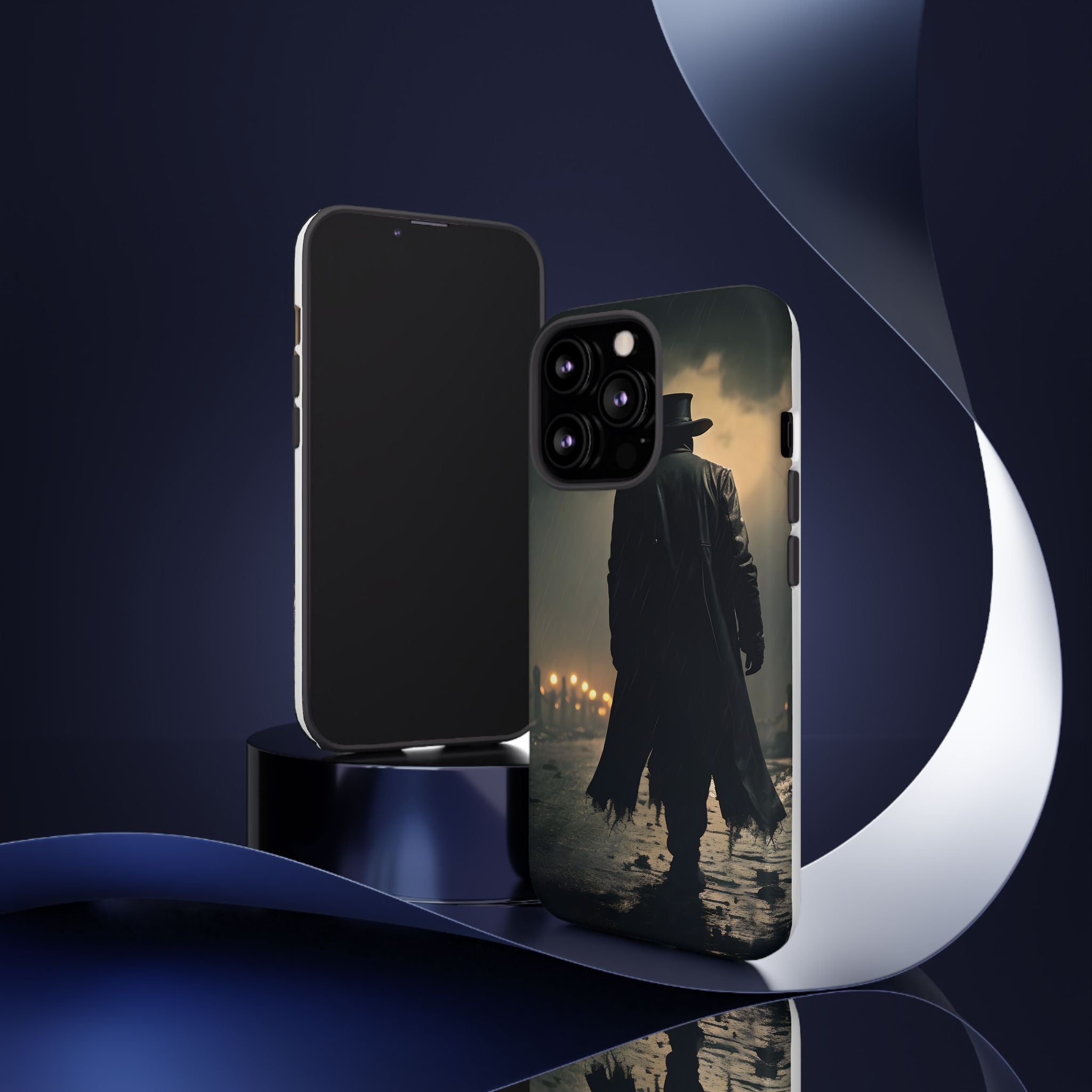 Mysterious Night Walk Hexagon Stone iPhone Case