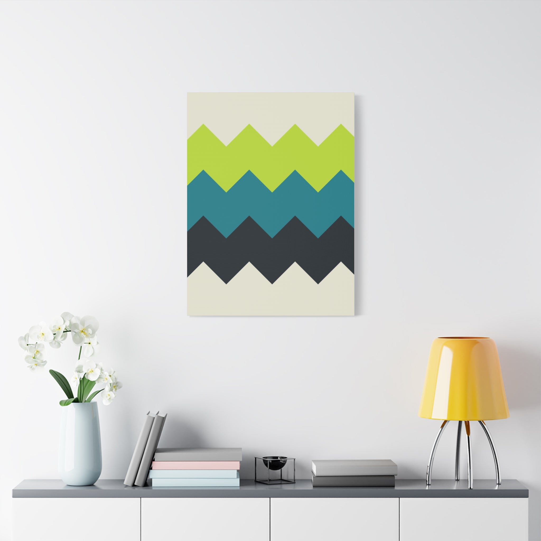 Abstract Geo Zigzag Canvas Art Print