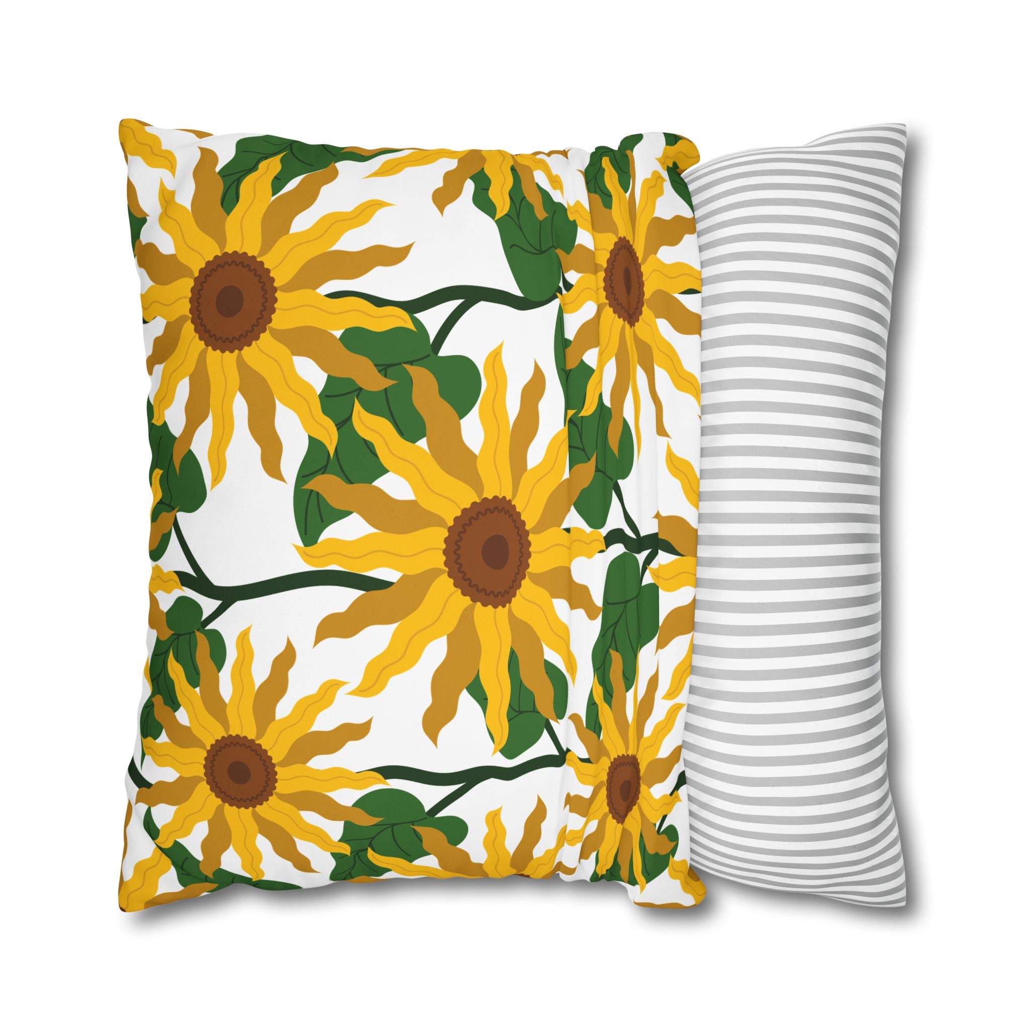 Bold Sunflower Pillowcase - Black & Gold