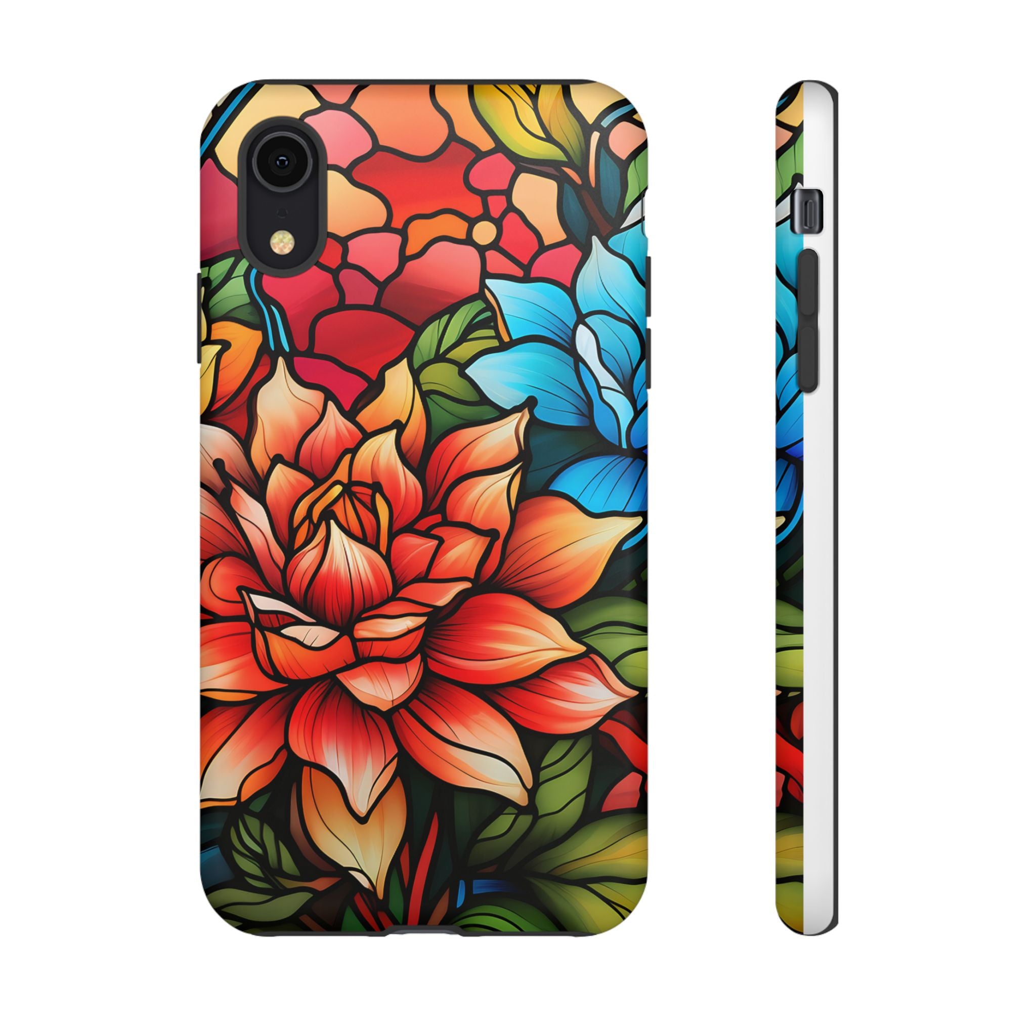 Stained Glass Floral iPhone Case - Hexagon Stone