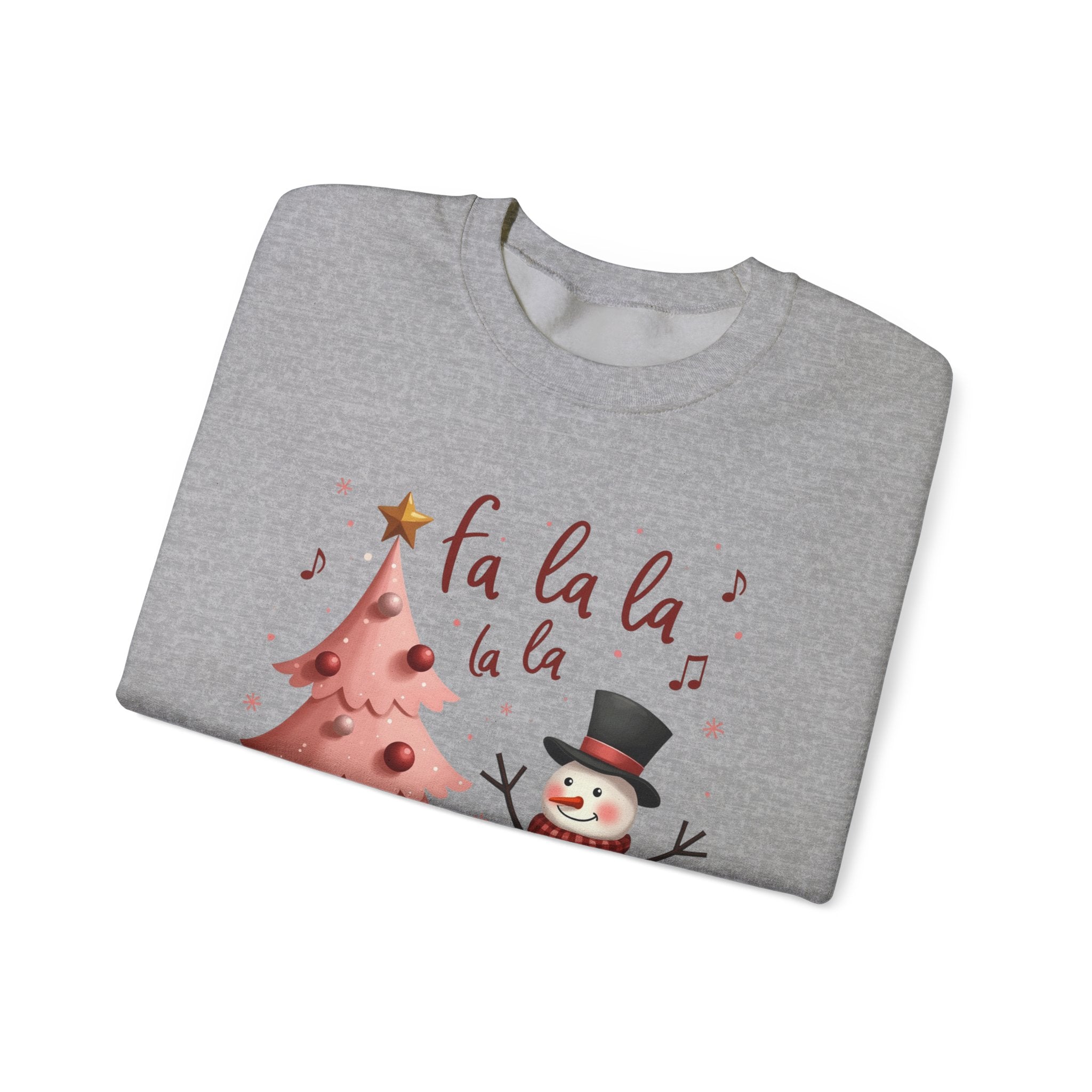 Pink Tree & Snowman Christmas Sweatshirt