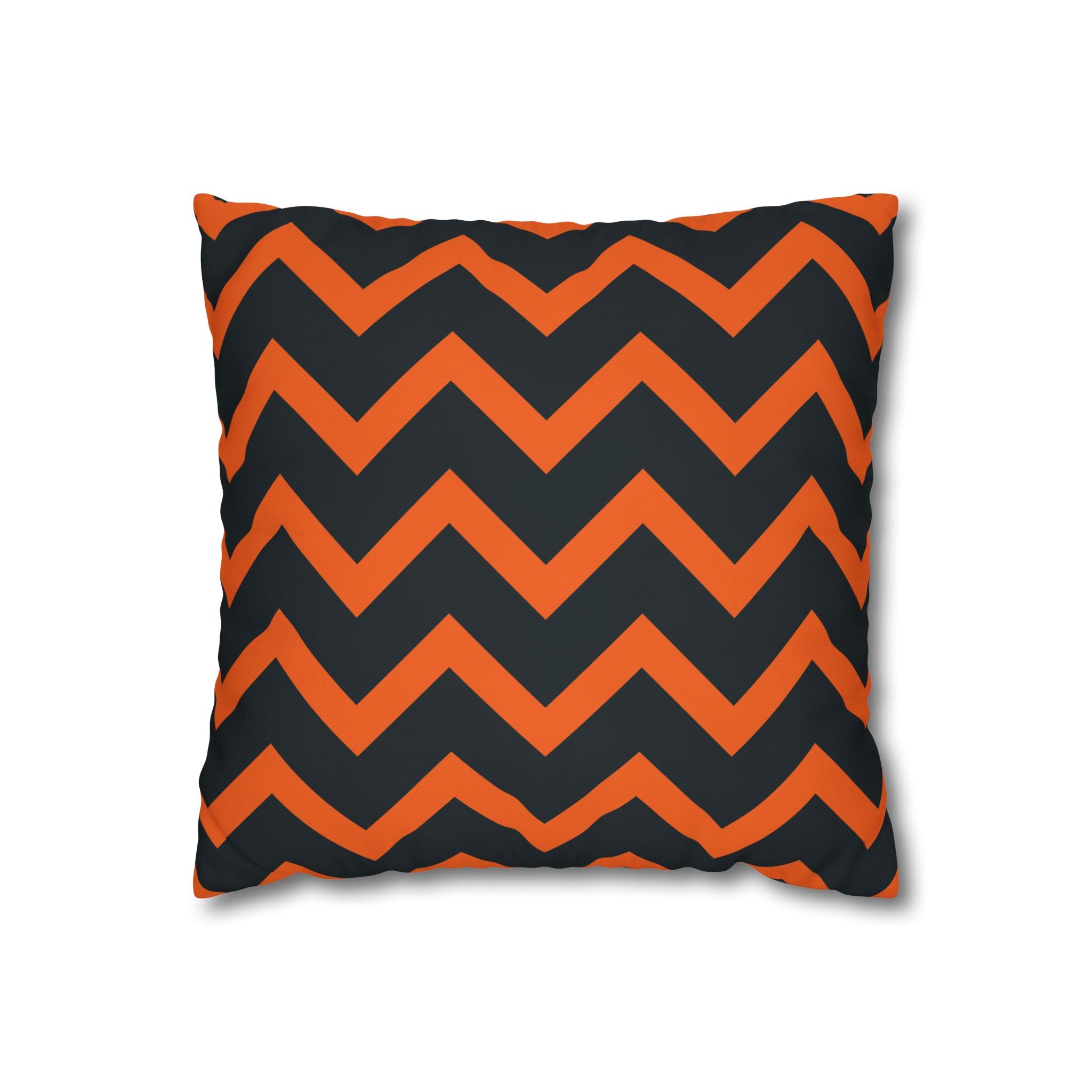 Chevron Stripe Pillowcase - Orange & Teal