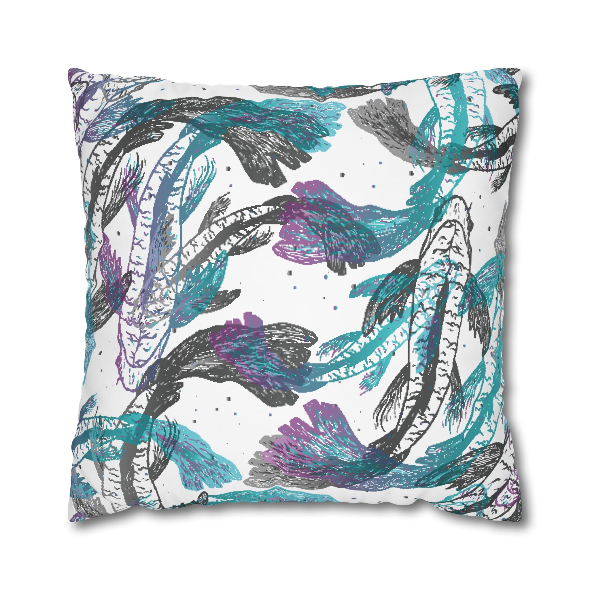 Koi Fish Pillowcase - Teal & Purple